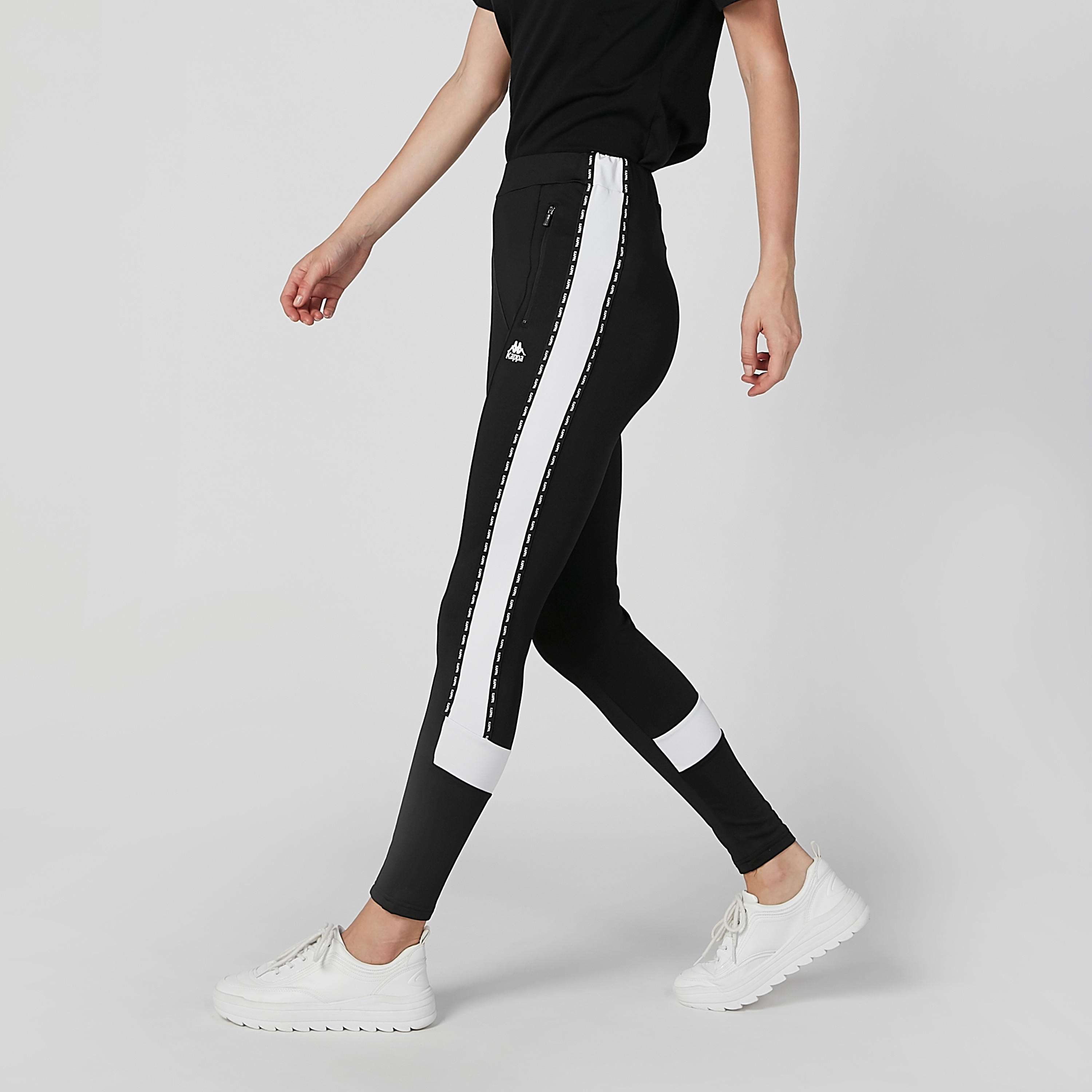 بنطال رياضي مقلّم طويل بجيوب من كابا-women-clothing-sportswearandactivewear-bottoms-image-5