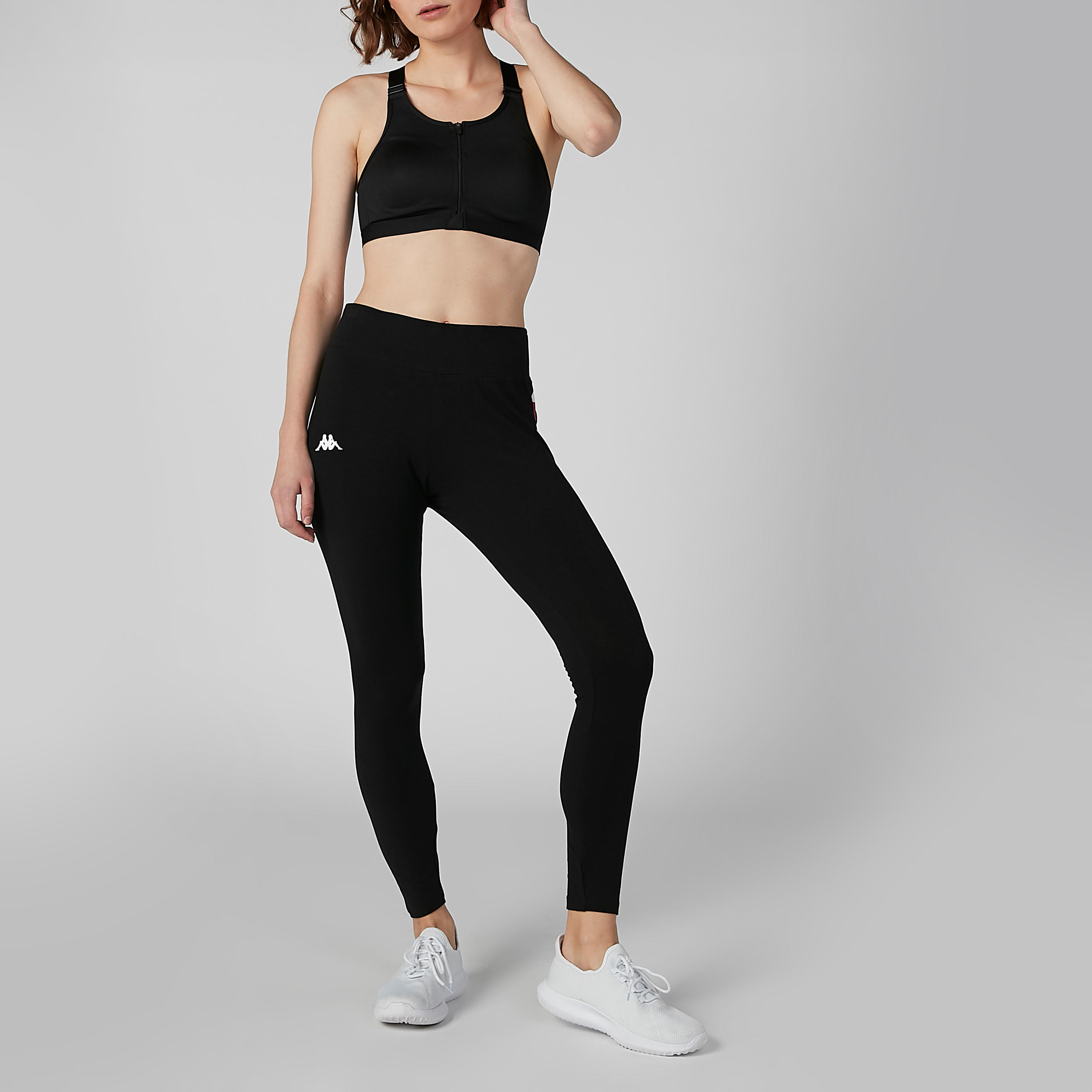بنطلون ليقنز مستدام سادة بخصر متوسط الارتفاع وجيوب من كابا-women-clothing-bottoms-leggings-image-1
