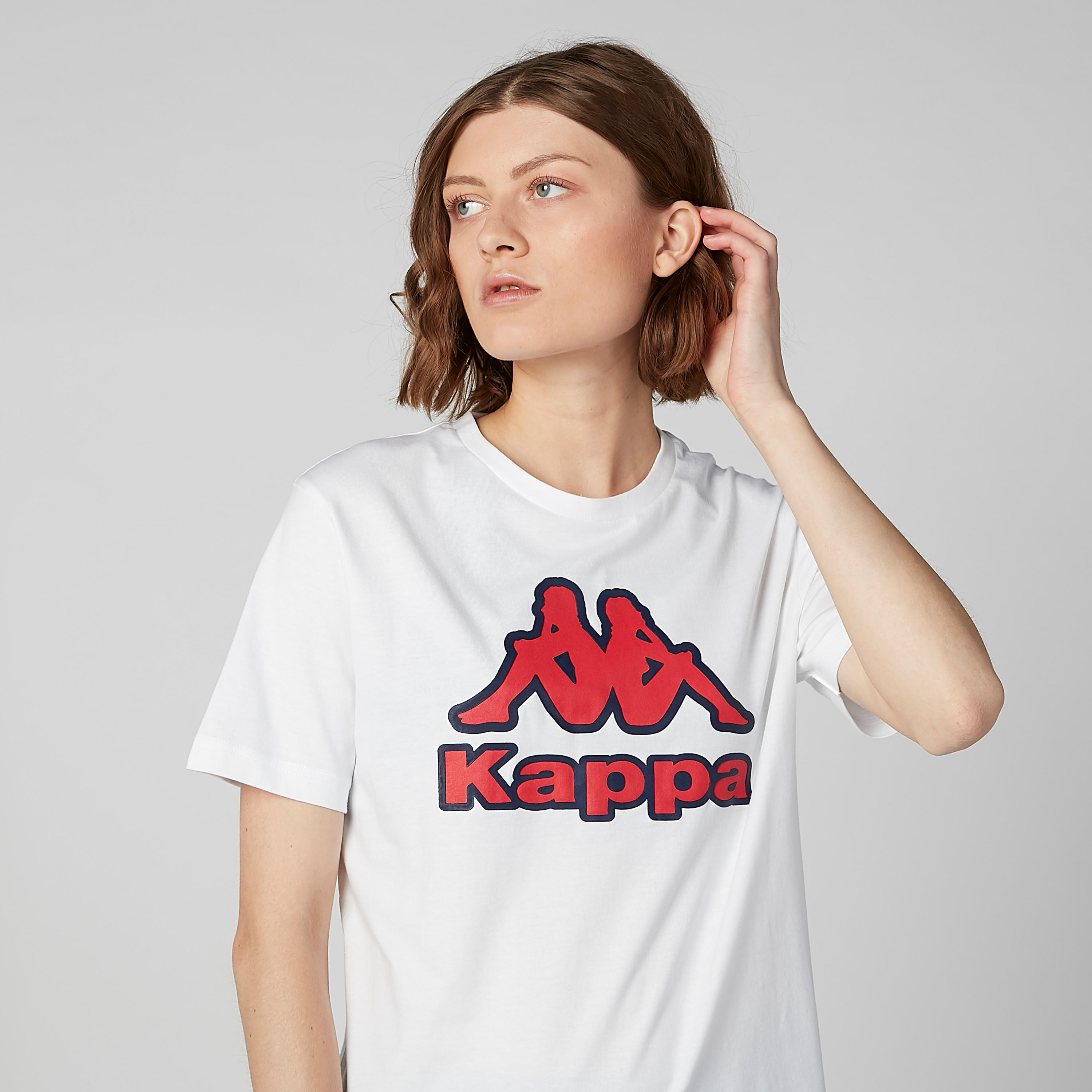 تيشيرت بياقة مستديرة وأكمام قصيرة وطبعات من كابا-women-clothing-tshirts-image-1