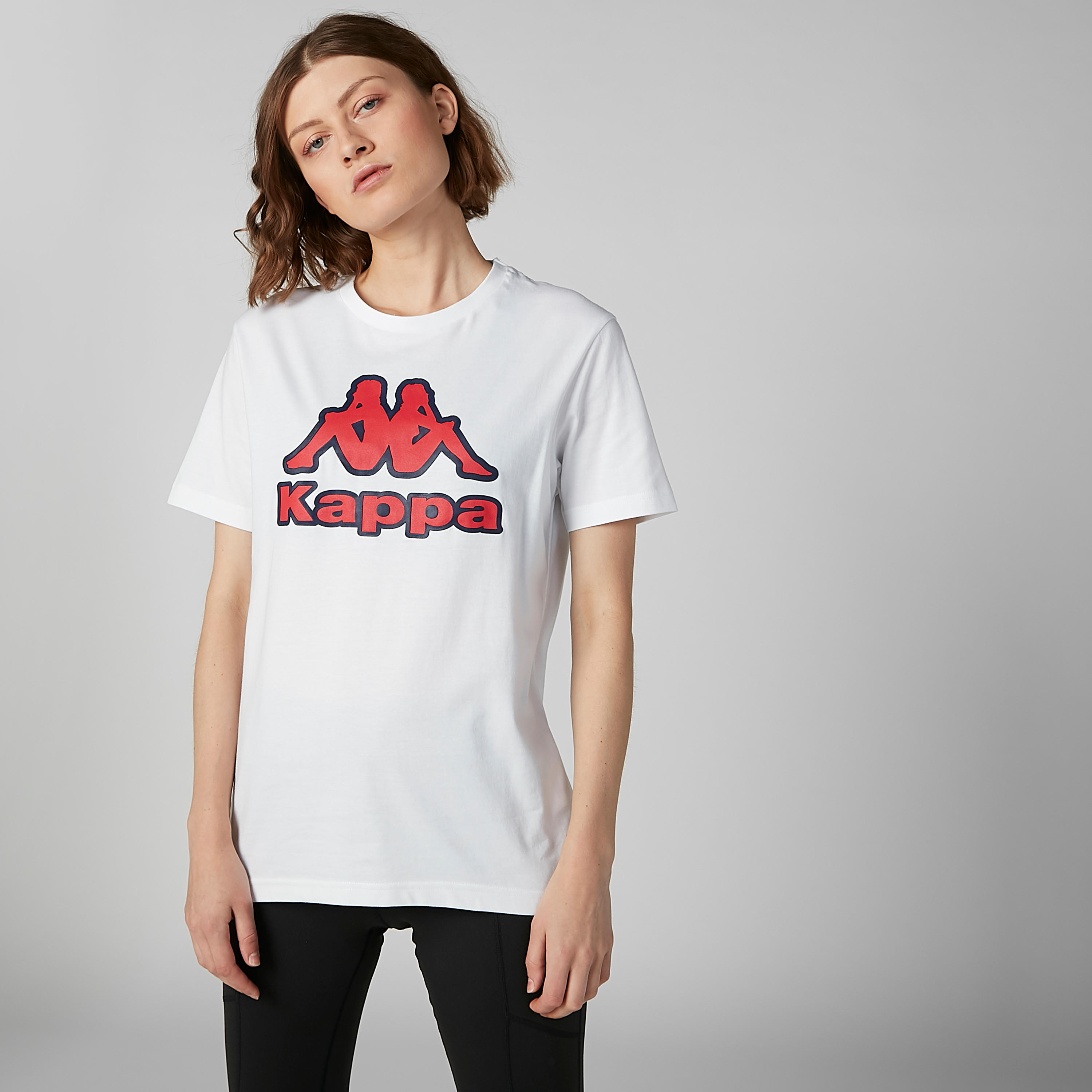 تيشيرت بياقة مستديرة وأكمام قصيرة وطبعات من كابا-women-clothing-tshirts-image-2
