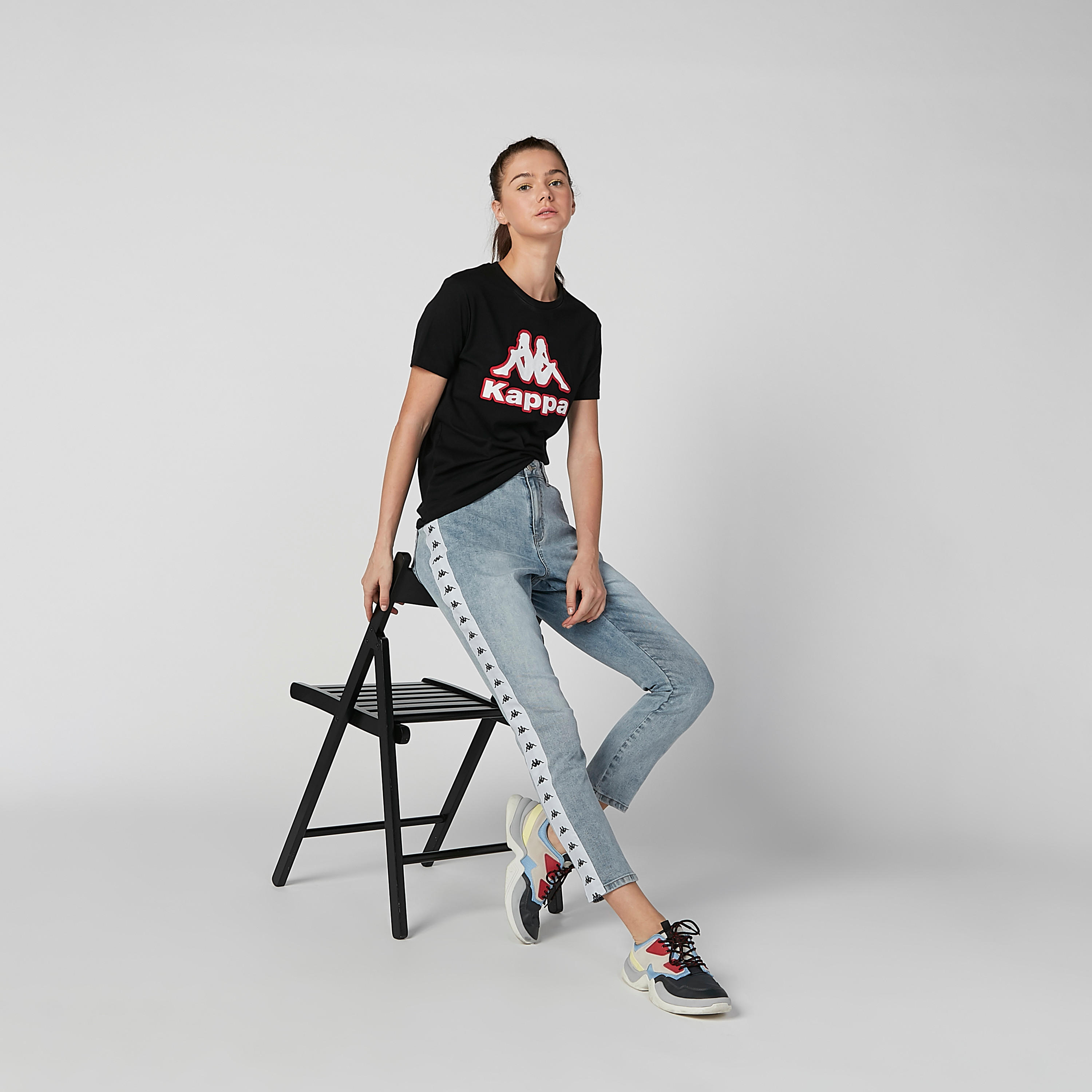 Kappa Printed T-shirt with Round Neck and Short Sleeves-women-clothing-sportswearandactivewear-tshirtsandvests-image-1