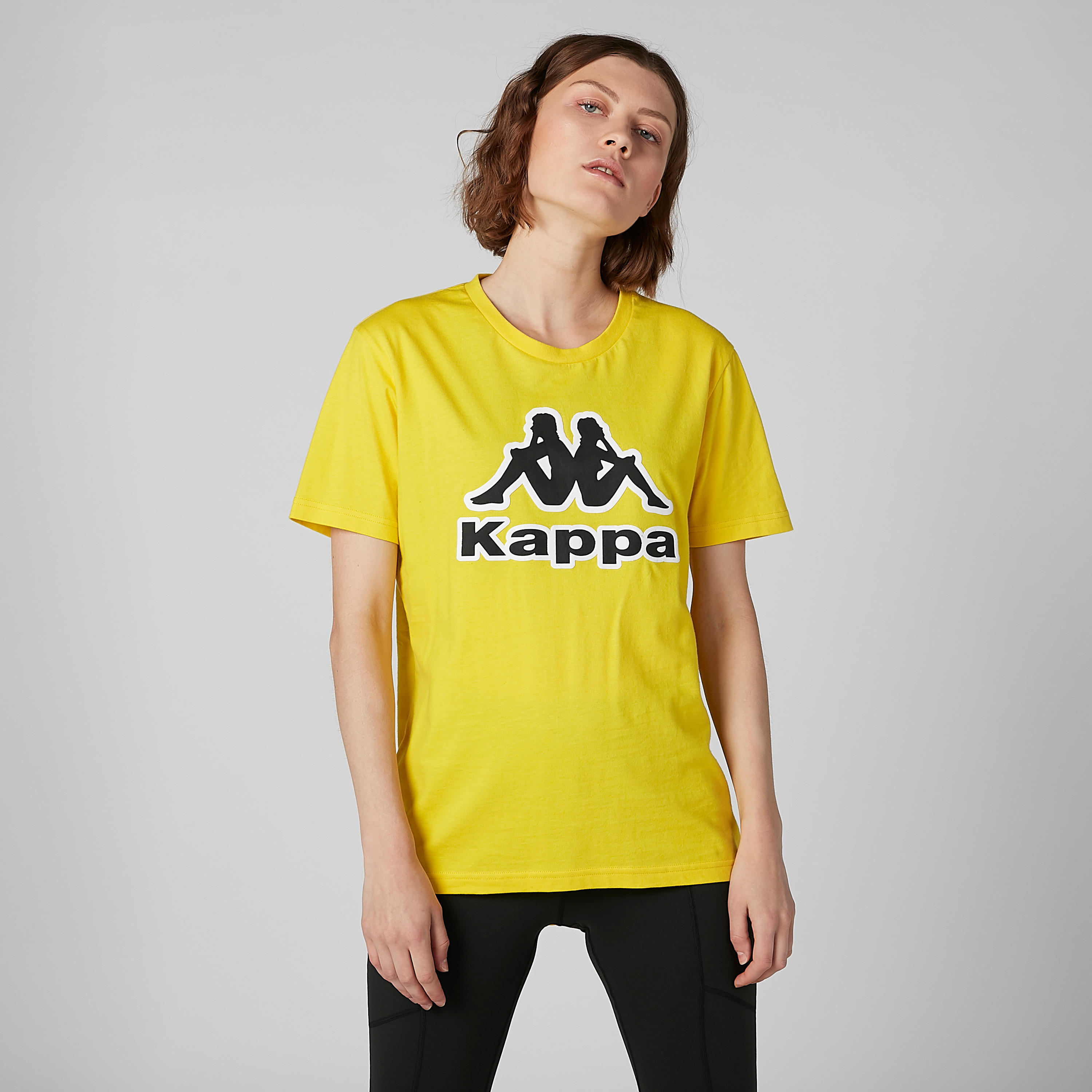 تيشيرت بياقة مستديرة وأكمام قصيرة وطبعات من كابا-women-clothing-tshirts-image-2