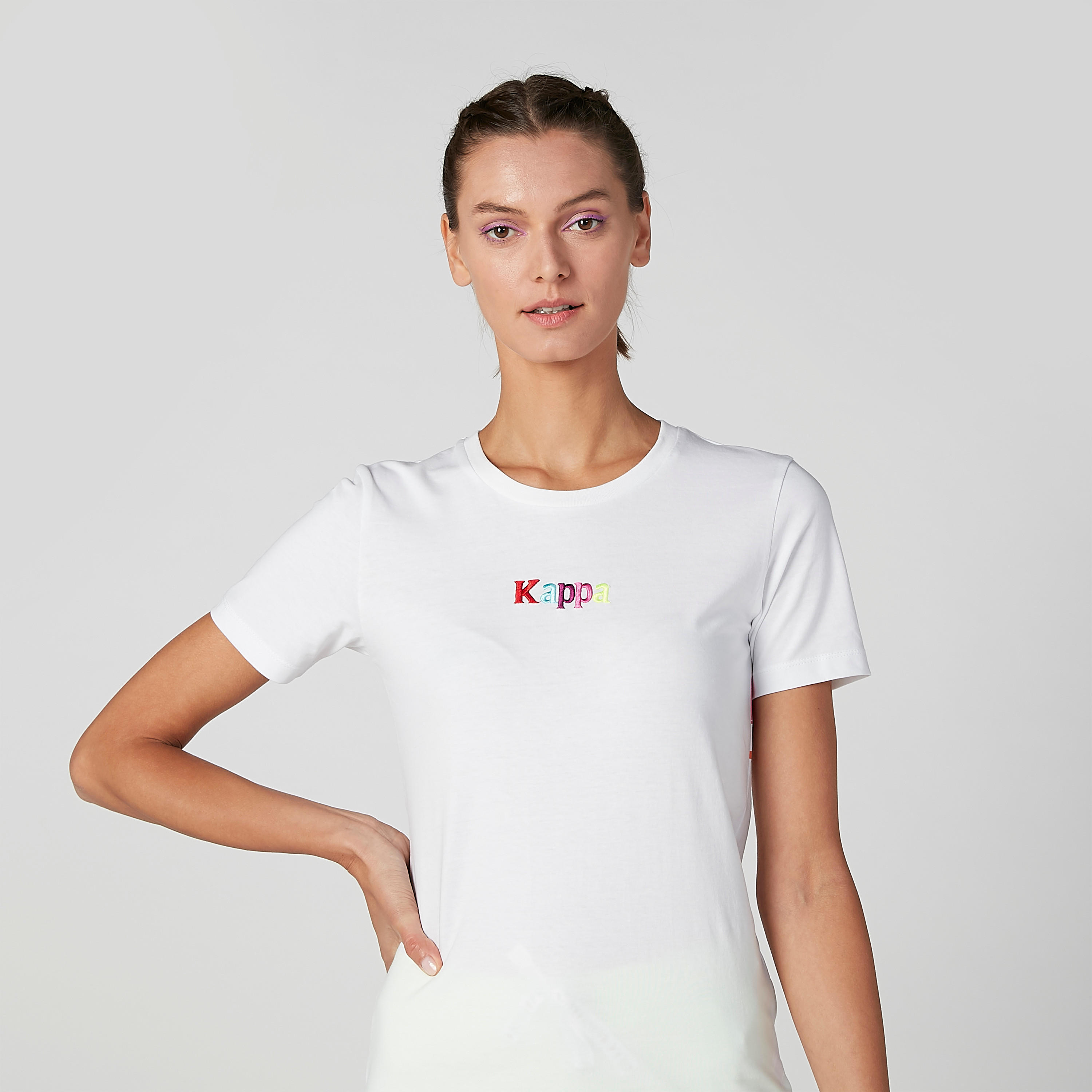 تيشيرت بياقة مستديرة وأكمام قصيرة وطبعات من كابا-women-clothing-sportswearandactivewear-tshirtsandvests-image-4
