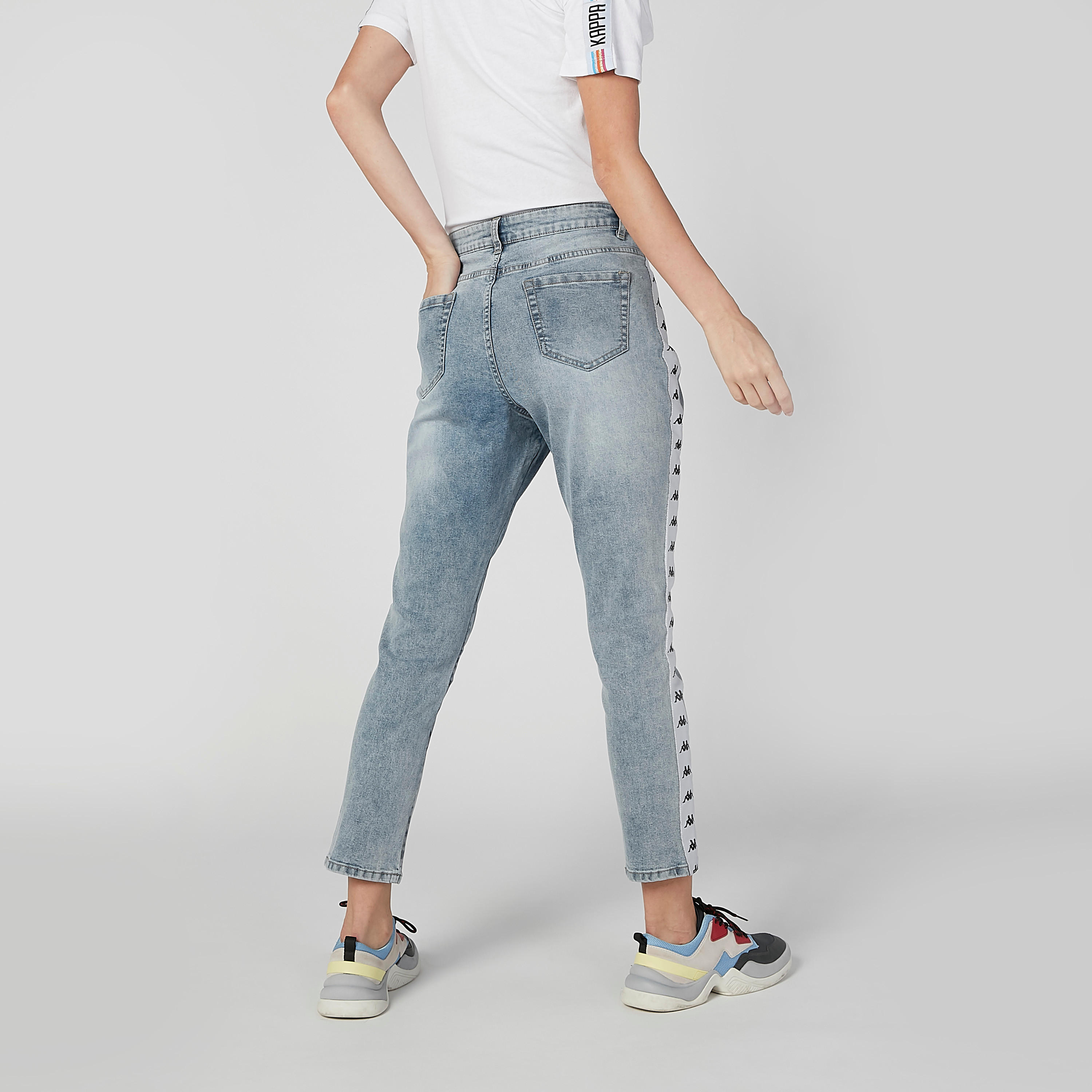 بنطال جينز طويل بجيوب وشريطة بطبعات من كابا-women-clothing-bottoms-jeans-image-4