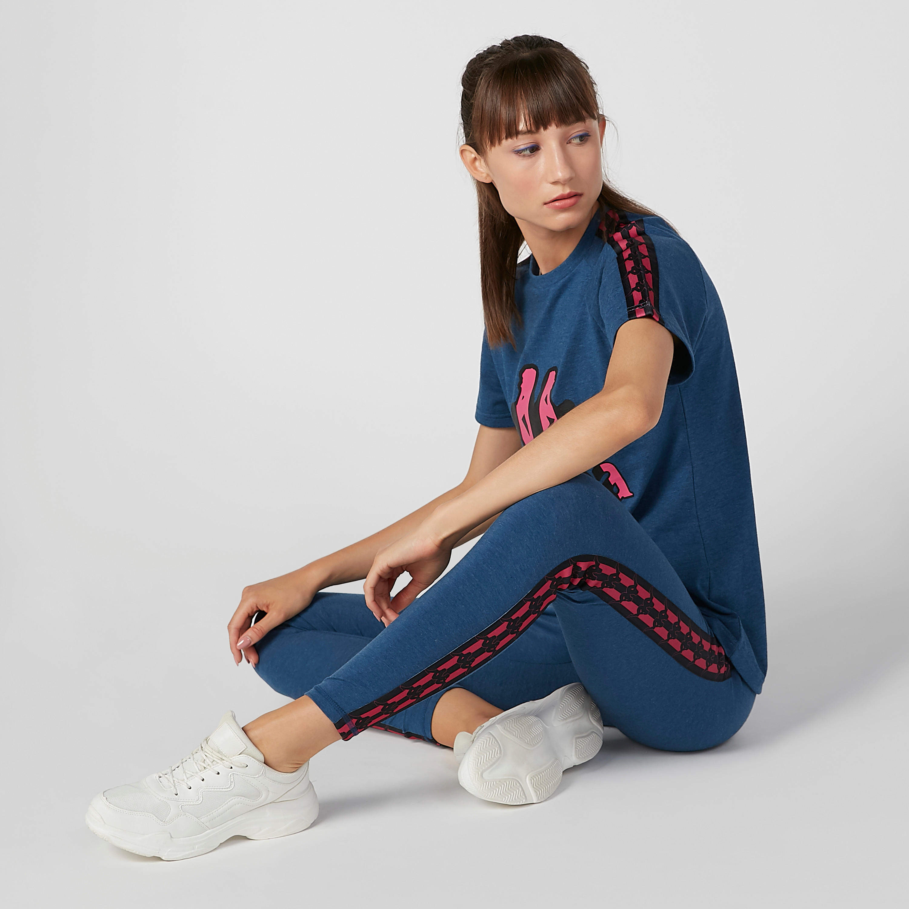 بنطلون ليقنز مستدام سكيني بخصر متوسط الارتفاع وطبعات من كابا -women-clothing-sportswearandactivewear-bottoms-image-2