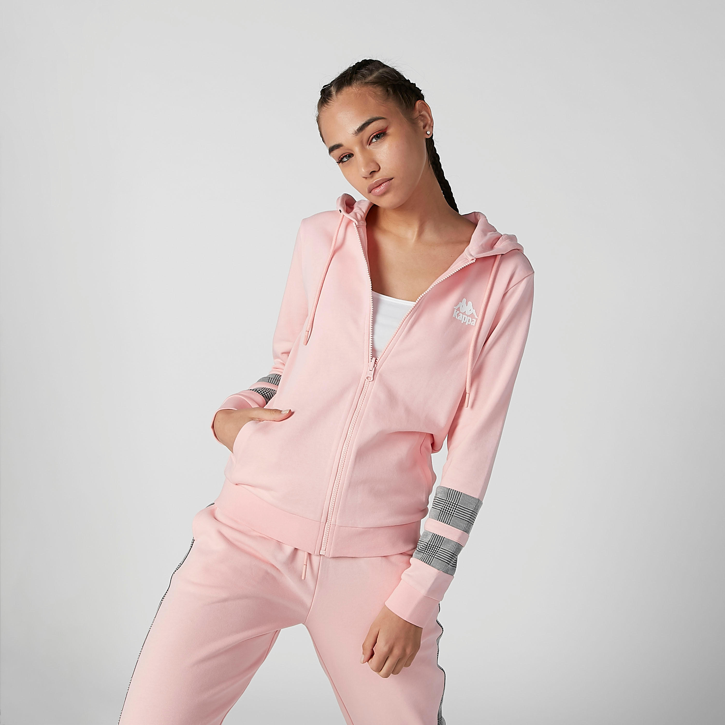 Kappa Printed Jacket with Long Sleeves and Kangaroo Pockets-women-clothing-sportswearandactivewear-coatsandjackets-jackets-image-3