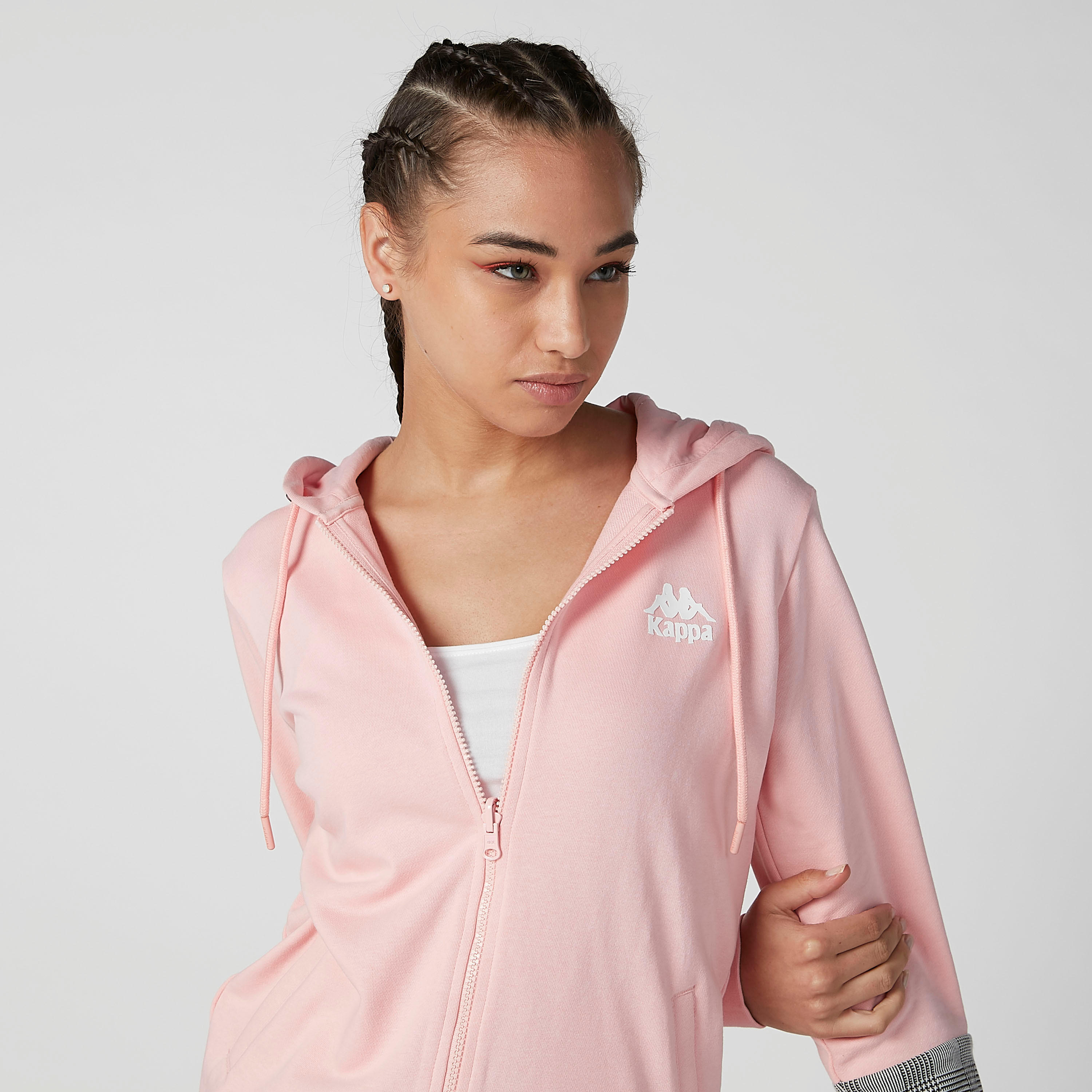 Kappa Printed Jacket with Long Sleeves and Kangaroo Pockets-women-clothing-sportswearandactivewear-coatsandjackets-jackets-image-4