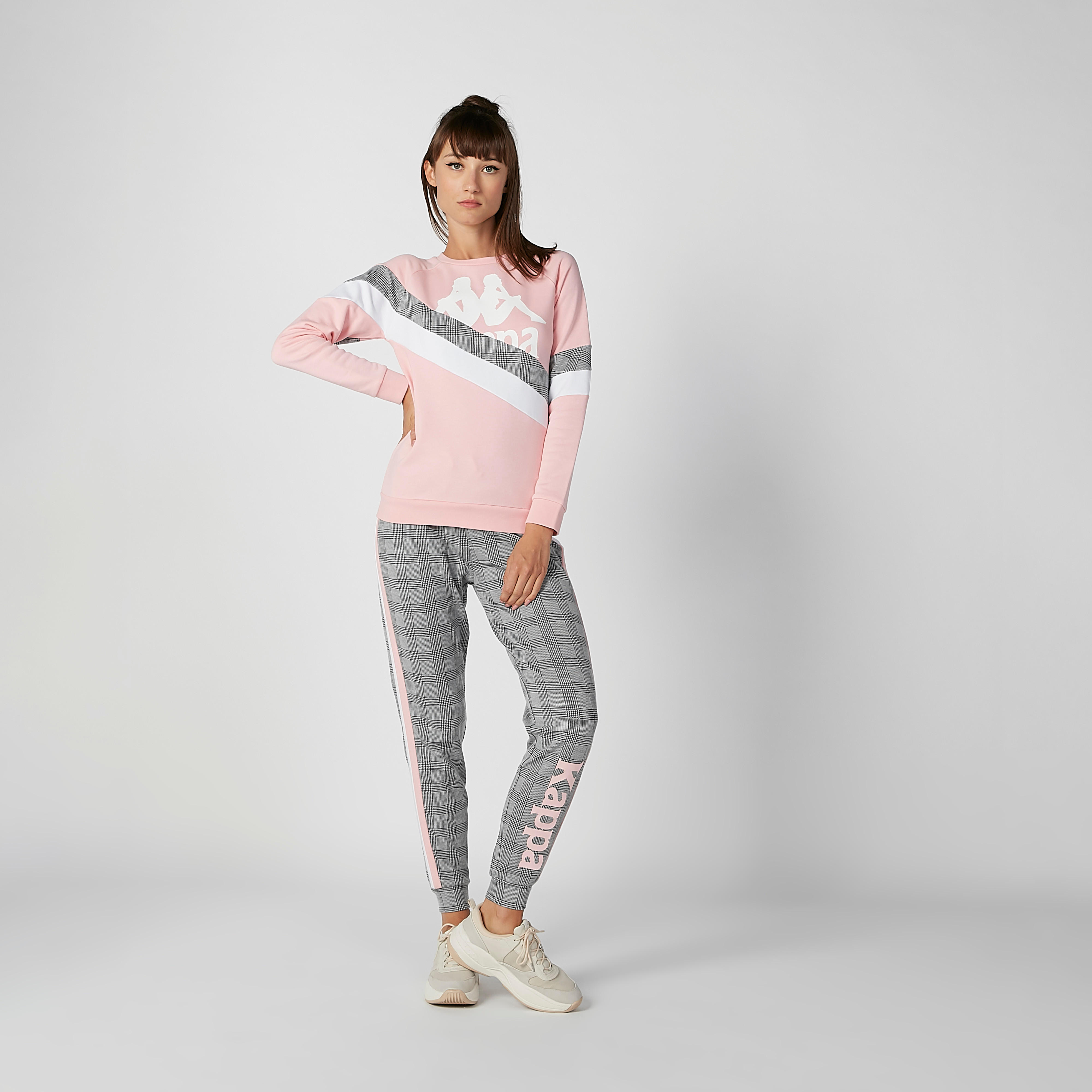 Sustainable Kappa Chequered Full Length Mid Waist Jog Pants-women-clothing-bottoms-joggers-image-5