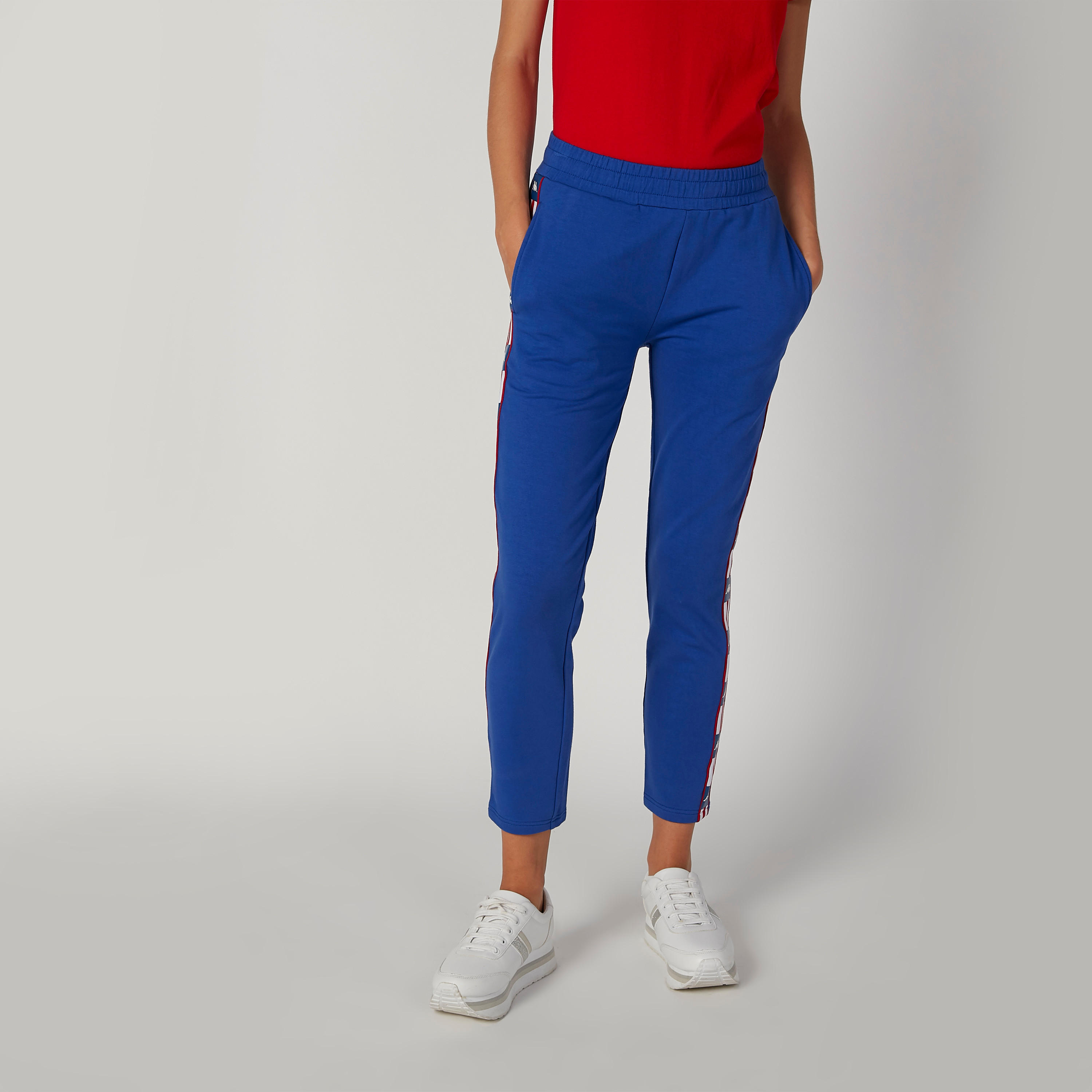بنطلون قصير مستدام بخصر متوسط الارتفاع وجيوب وطبعات من كابا -women-clothing-bottoms-trousers-image-1
