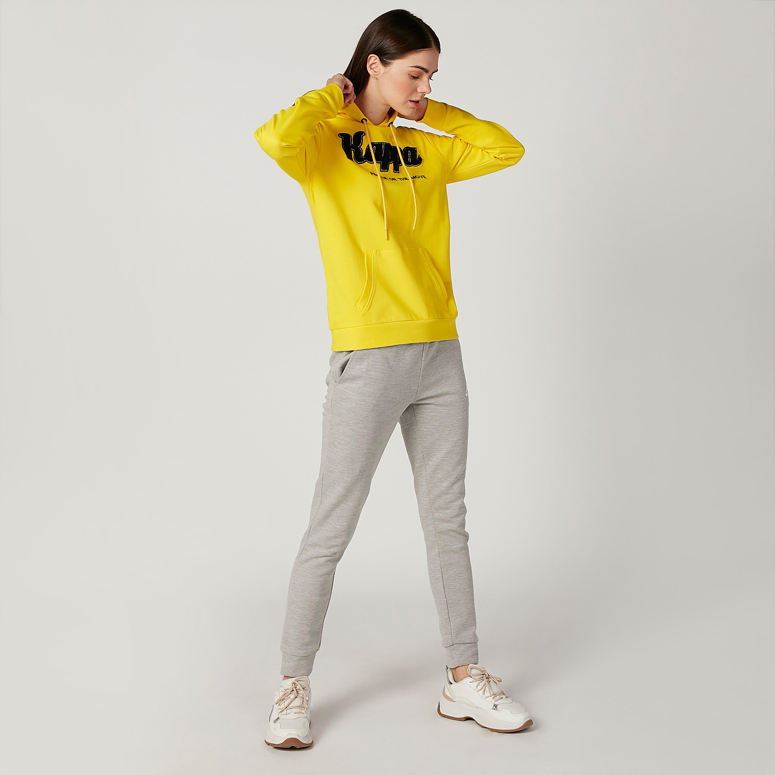 Sustainable Kappa Printed Hoodie with Kangaroo Pockets-women-clothing-sportswearandactivewear-hoodiesandsweatshirts-image-2