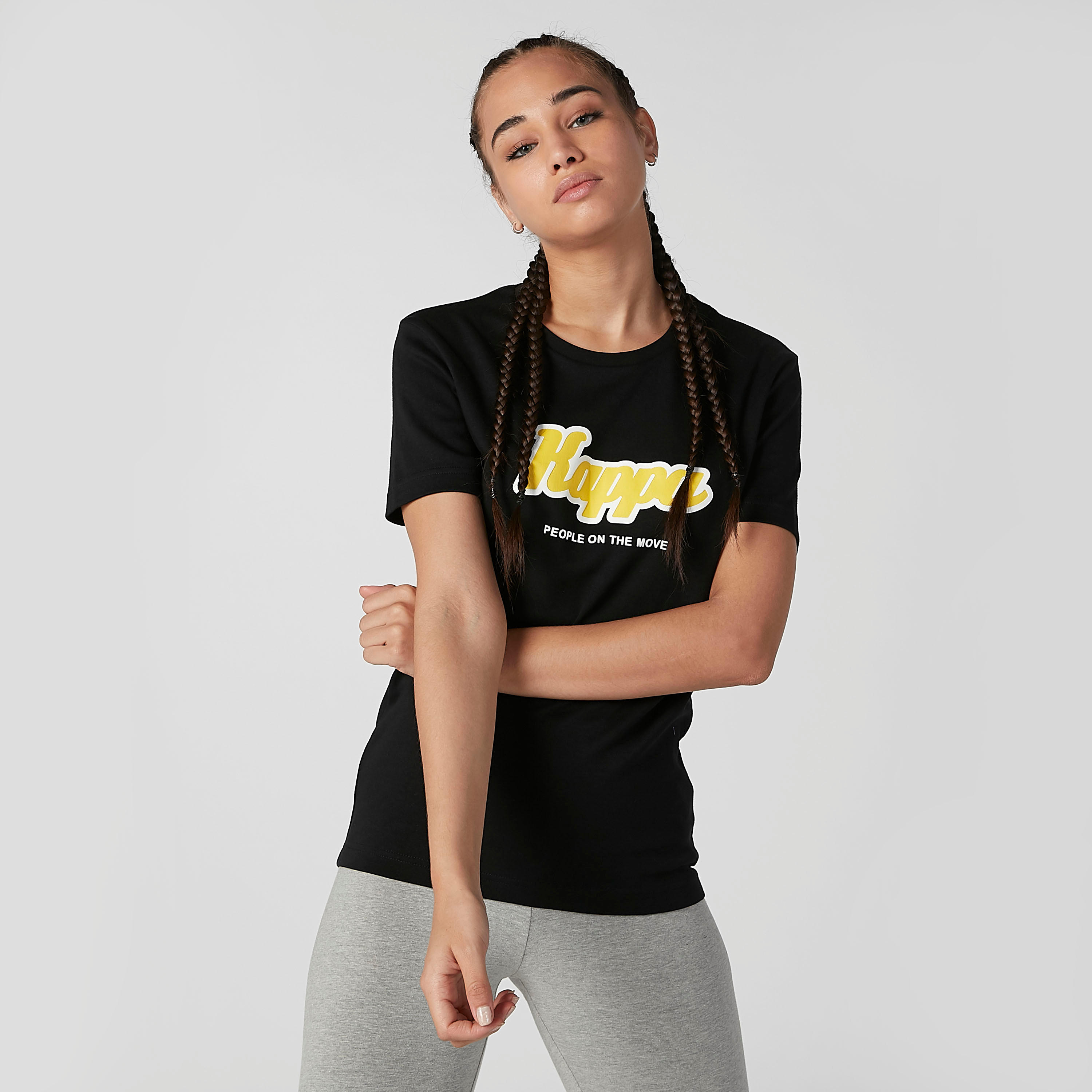 تيشيرت بياقة مستديرة وأكمام قصيرة وطبعات من كابا-women-clothing-tshirts-image-2