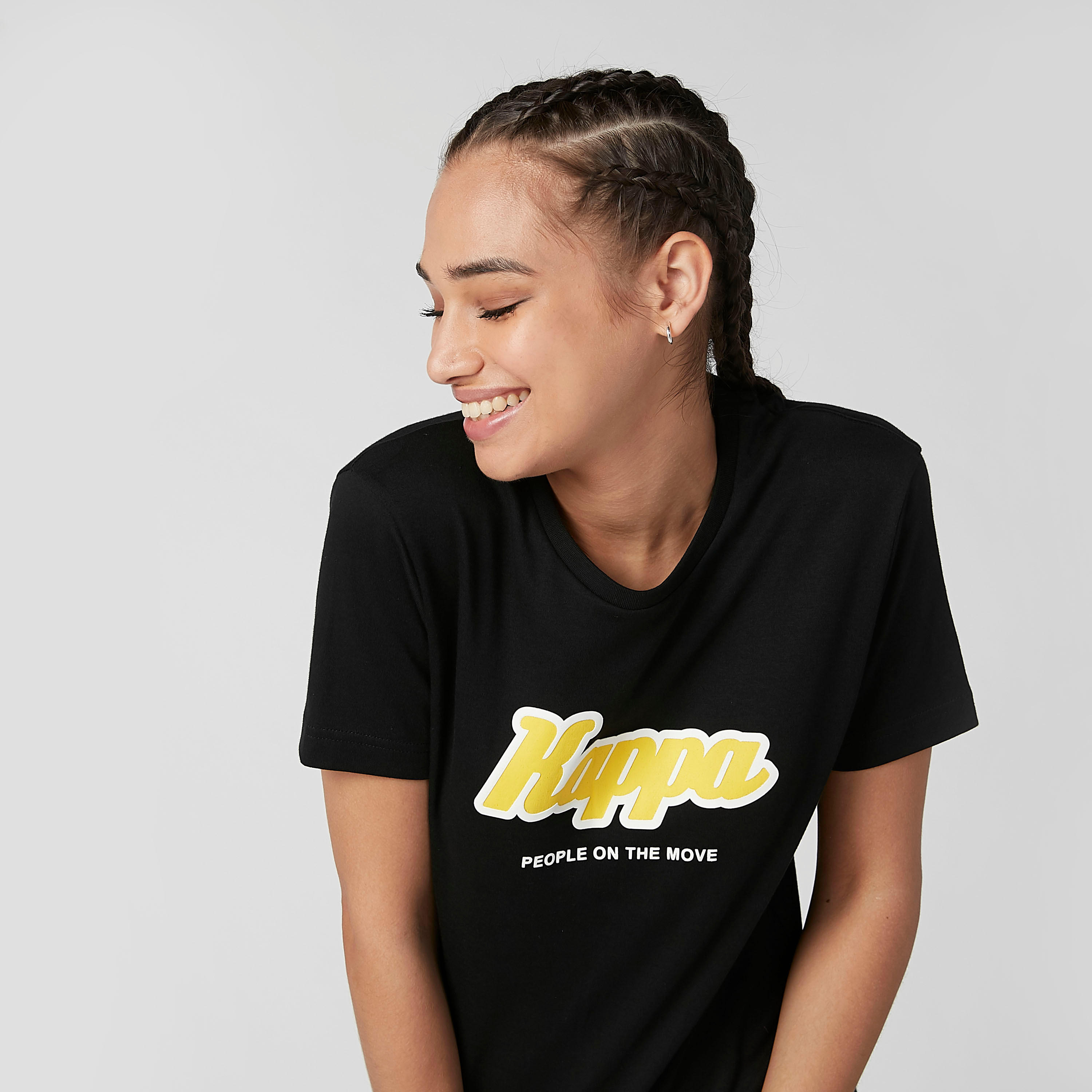 تيشيرت بياقة مستديرة وأكمام قصيرة وطبعات من كابا-women-clothing-tshirts-image-3
