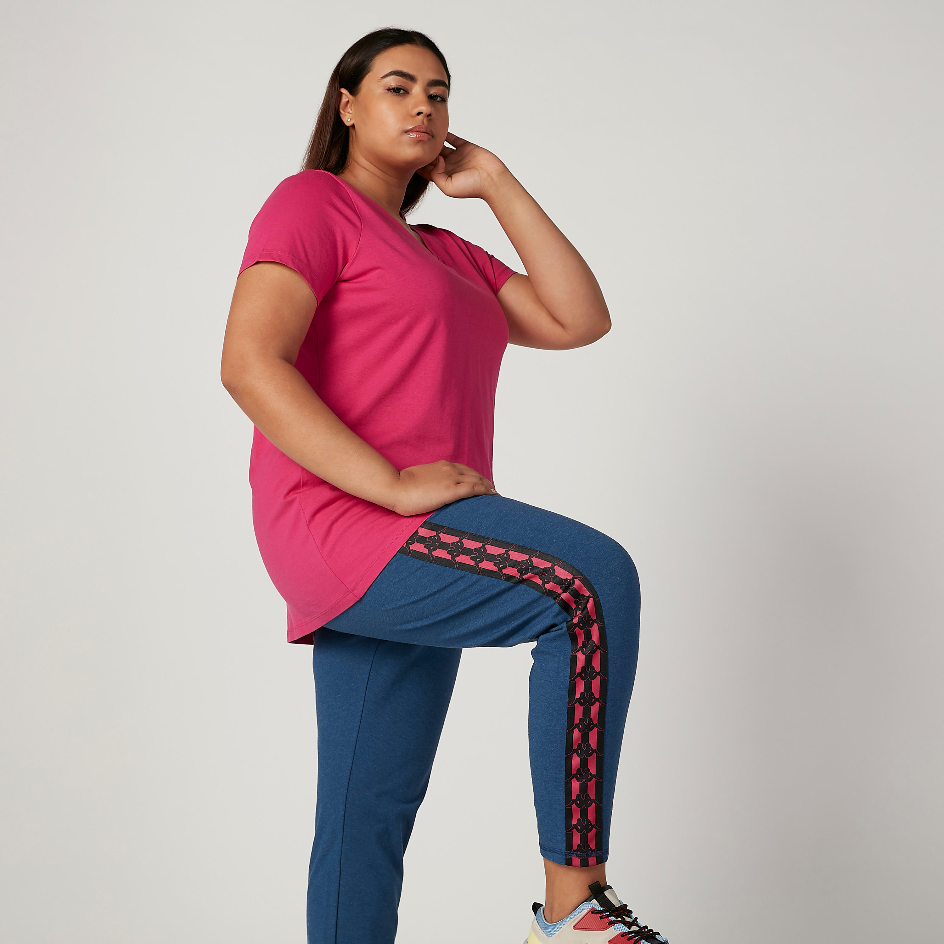 بنطلون مستدام طويل بشريطة من كابا -women-clothing-sportswearandactivewear-bottoms-image-2