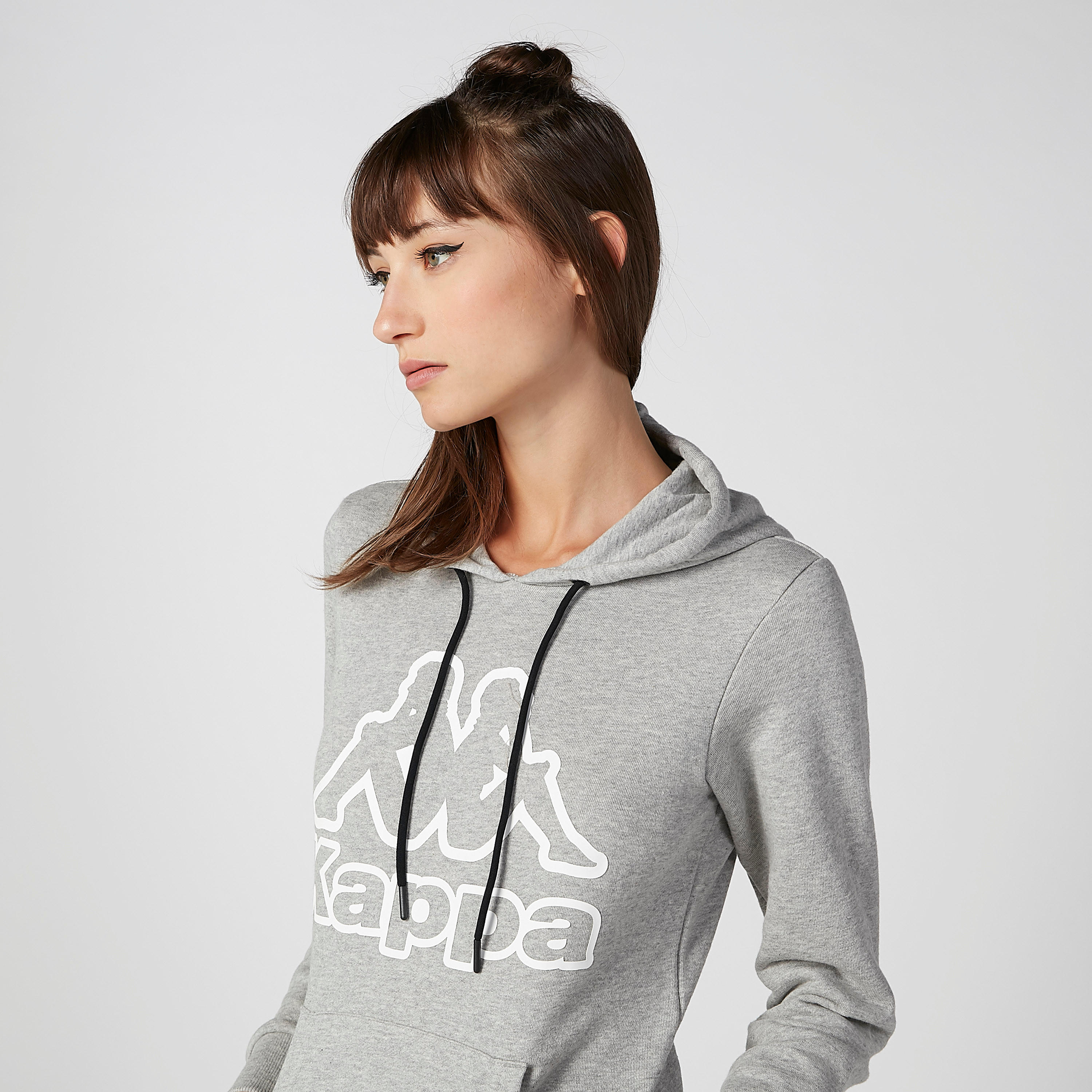 Kappa Printed Sweatshirt with Hood and Kangaroo Pockets-women-clothing-sportswearandactivewear-hoodiesandsweatshirts-image-3