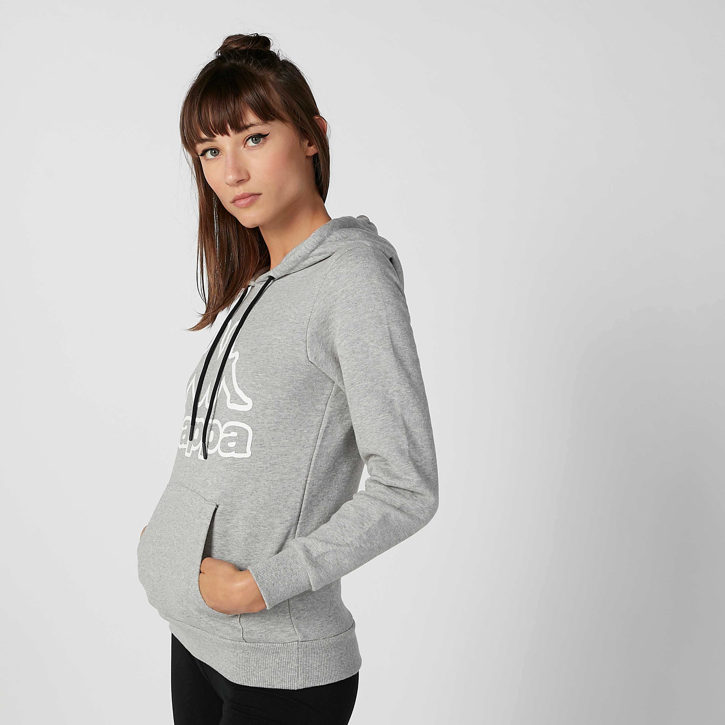 Kappa Printed Sweatshirt with Hood and Kangaroo Pockets-women-clothing-sportswearandactivewear-hoodiesandsweatshirts-image-5