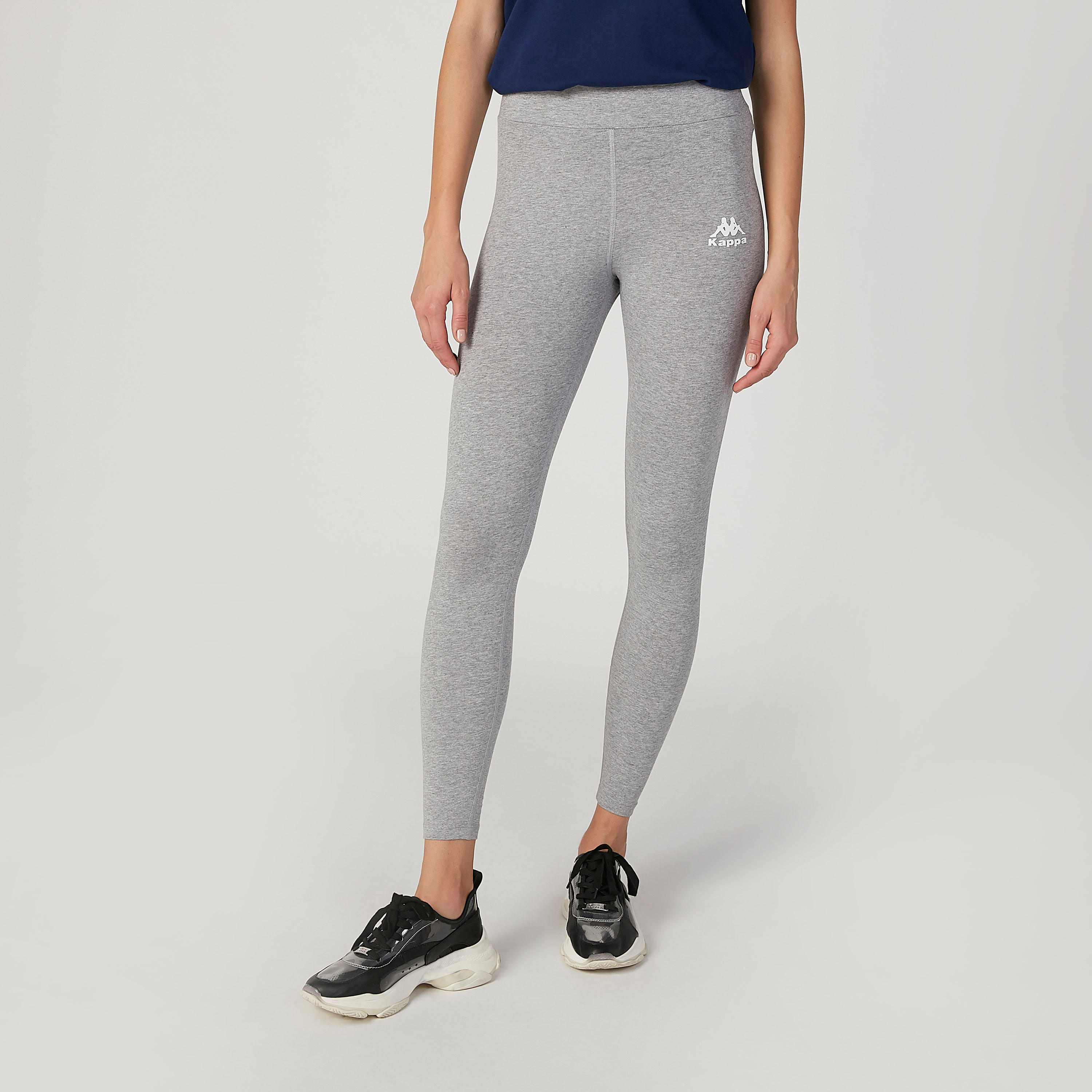 بنطال ليقنز سادة طويل بخصر مطّاطي من كابا-women-clothing-bottoms-leggings-image-1