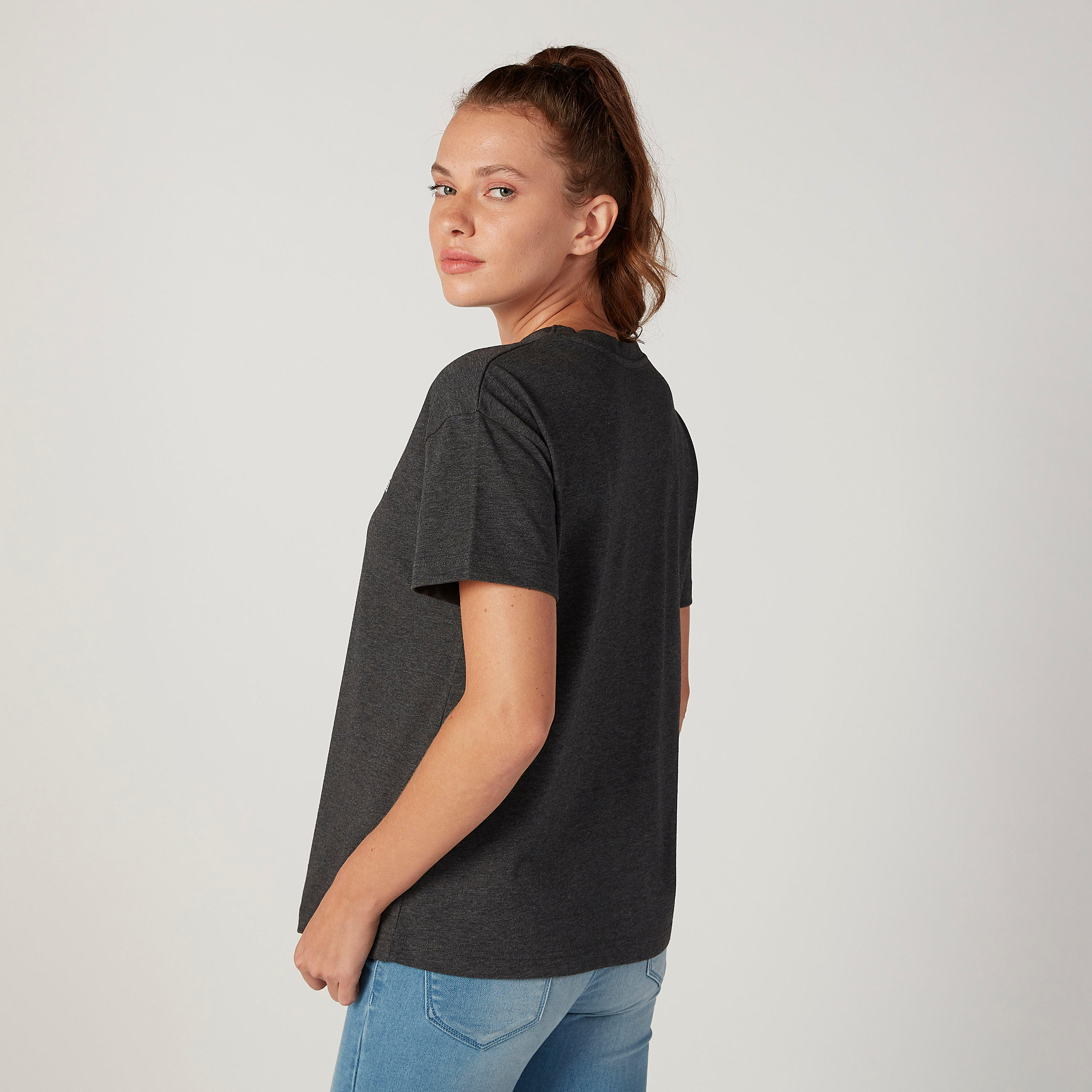 Kappa Textured T-shirt with Round Neck and Short Sleeves-women-clothing-tshirts-image-4