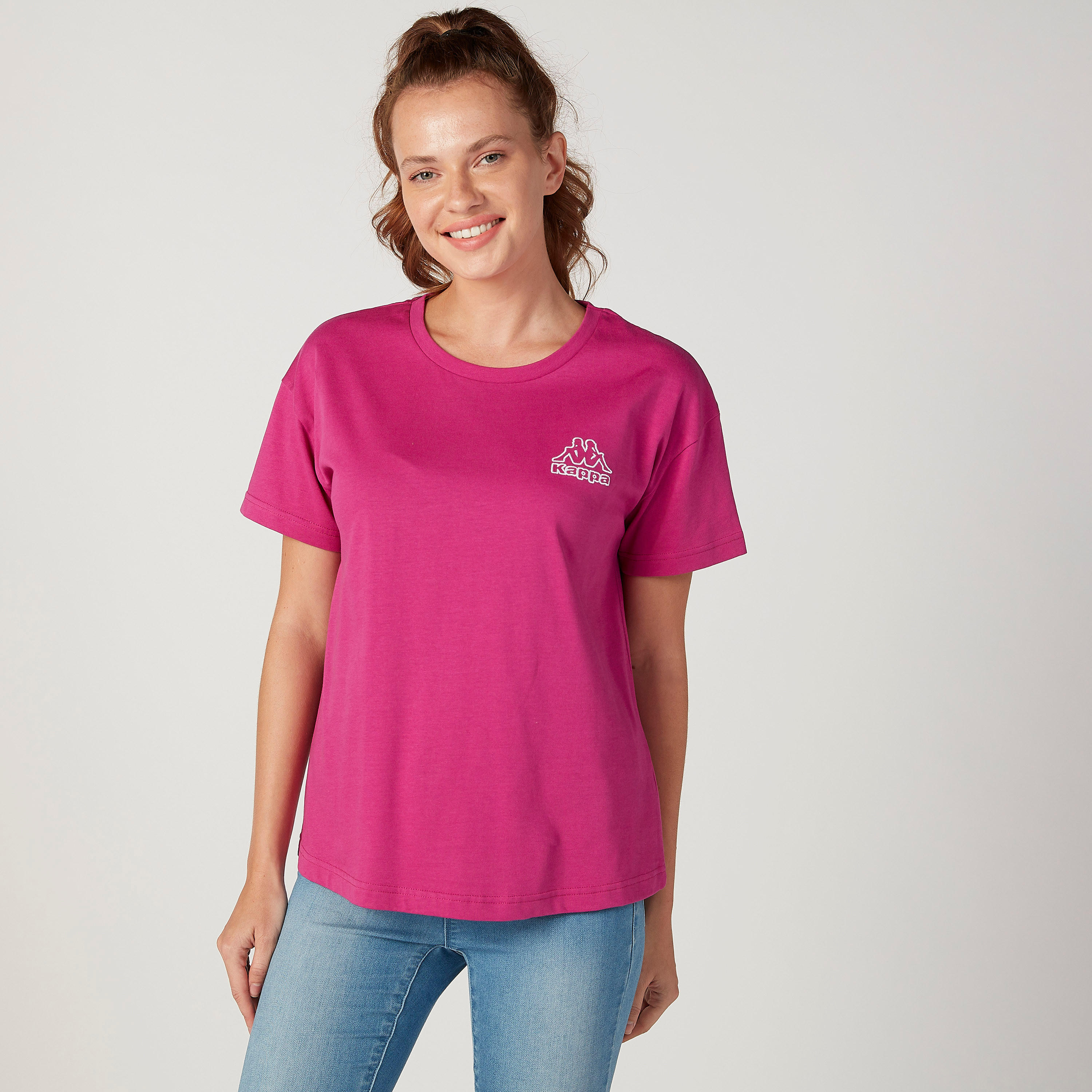 تيشيرت بياقة مستديرة وأكمام قصيرة وطبعات من كابا-women-clothing-sportswearandactivewear-tshirtsandvests-image-1
