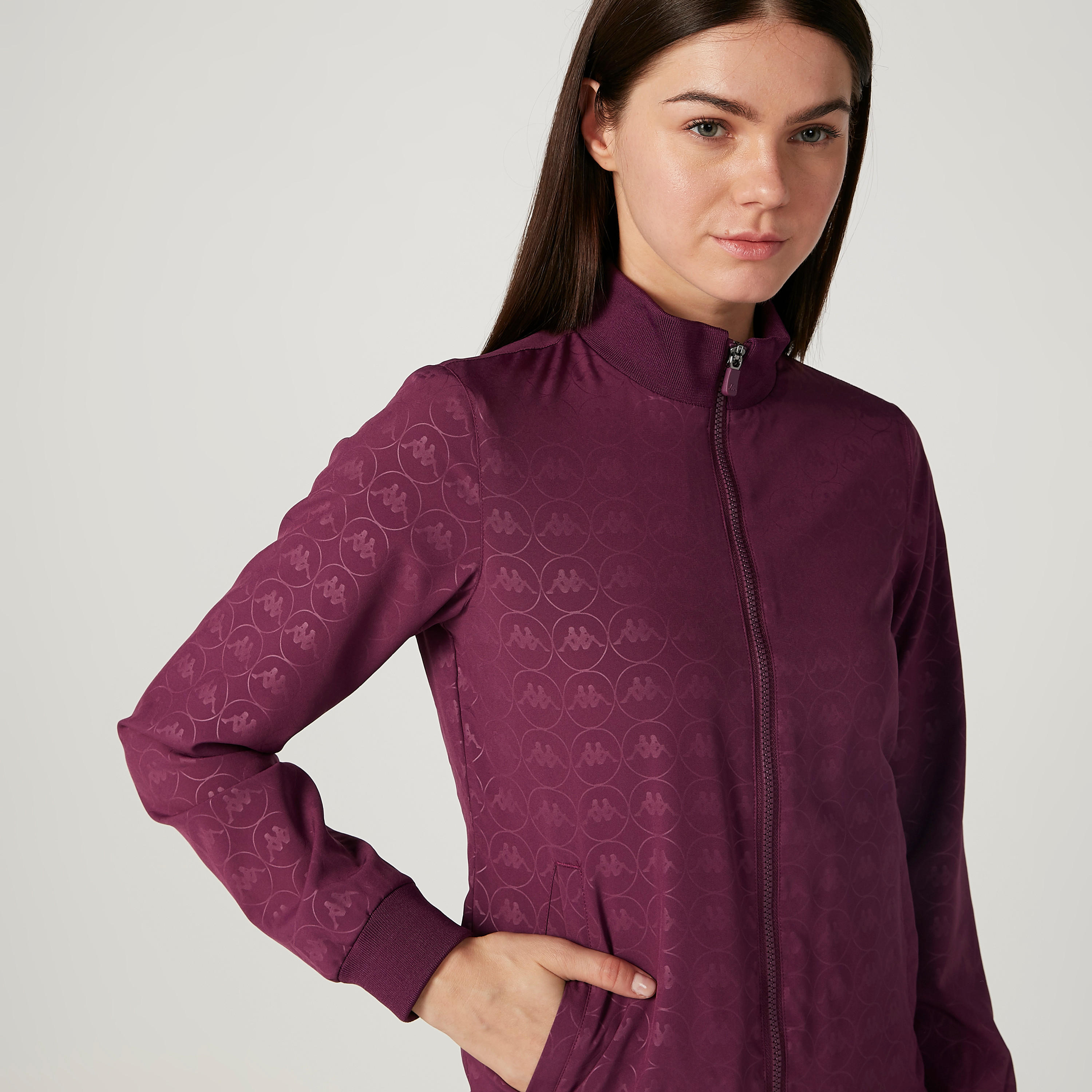 جاكيت بومبر بارز الملمس بأكمام طويلة وتفاصيل جيوب من كابا-women-winterwear-coatsandjackets-jackets-image-3