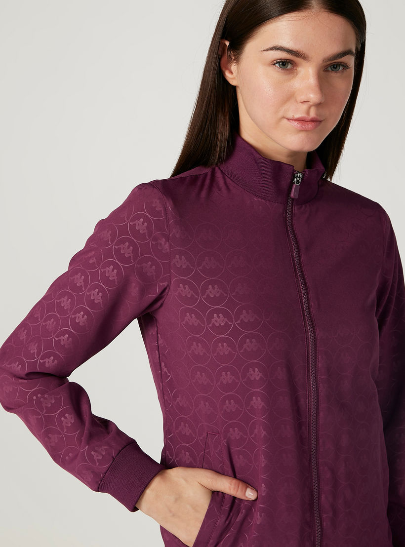 جاكيت بومبر بارز الملمس بأكمام طويلة وتفاصيل جيوب من كابا-women-winterwear-coatsandjackets-jackets-image-3