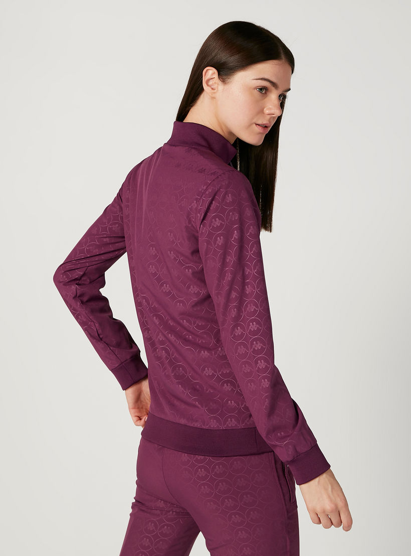 جاكيت بومبر بارز الملمس بأكمام طويلة وتفاصيل جيوب من كابا-women-winterwear-coatsandjackets-jackets-image-4