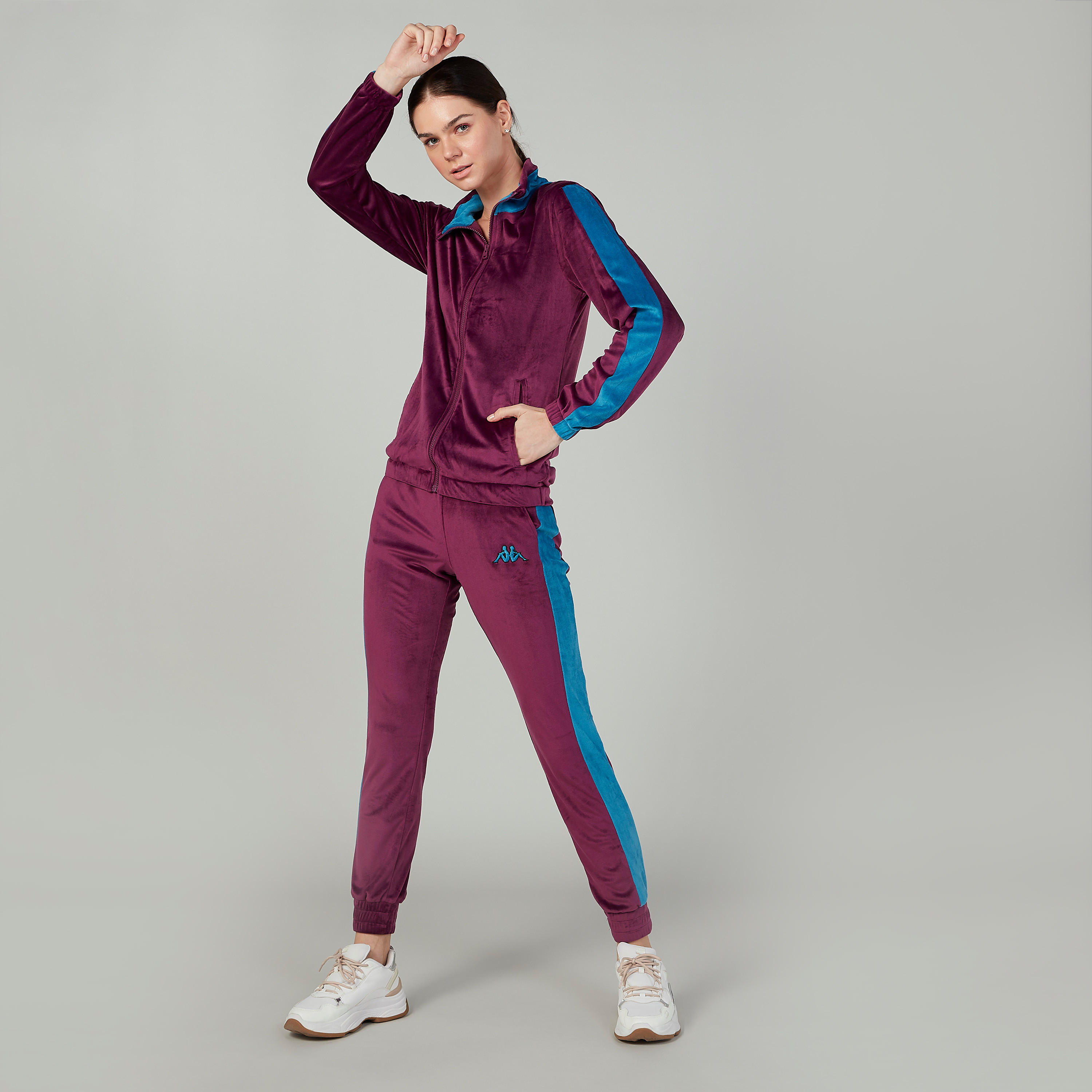 Sustainable Kappa Solid Jacket with High Neck and Long Sleeves-women-clothing-sportswearandactivewear-coatsandjackets-jackets-image-2