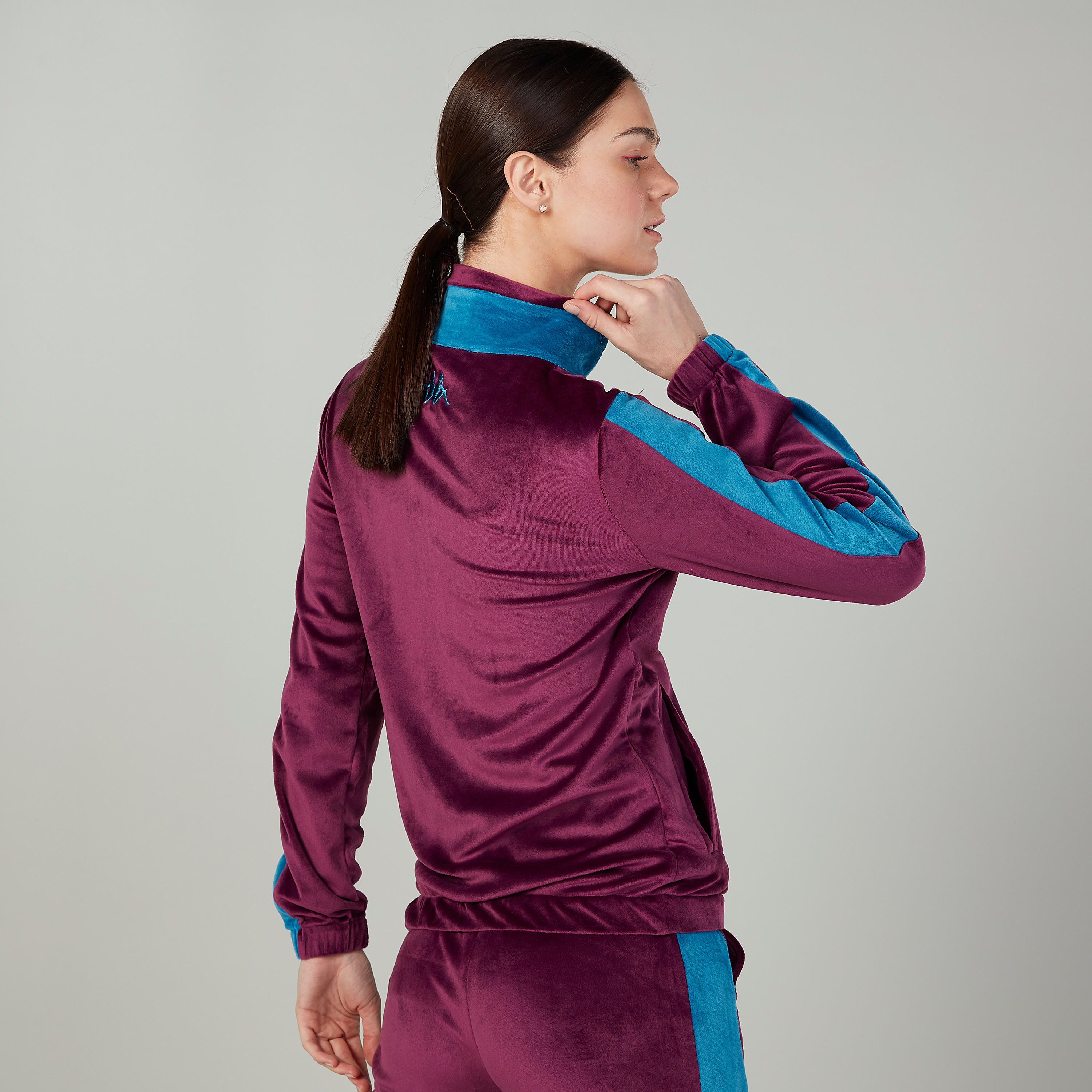 Sustainable Kappa Solid Jacket with High Neck and Long Sleeves-women-clothing-sportswearandactivewear-coatsandjackets-jackets-image-4