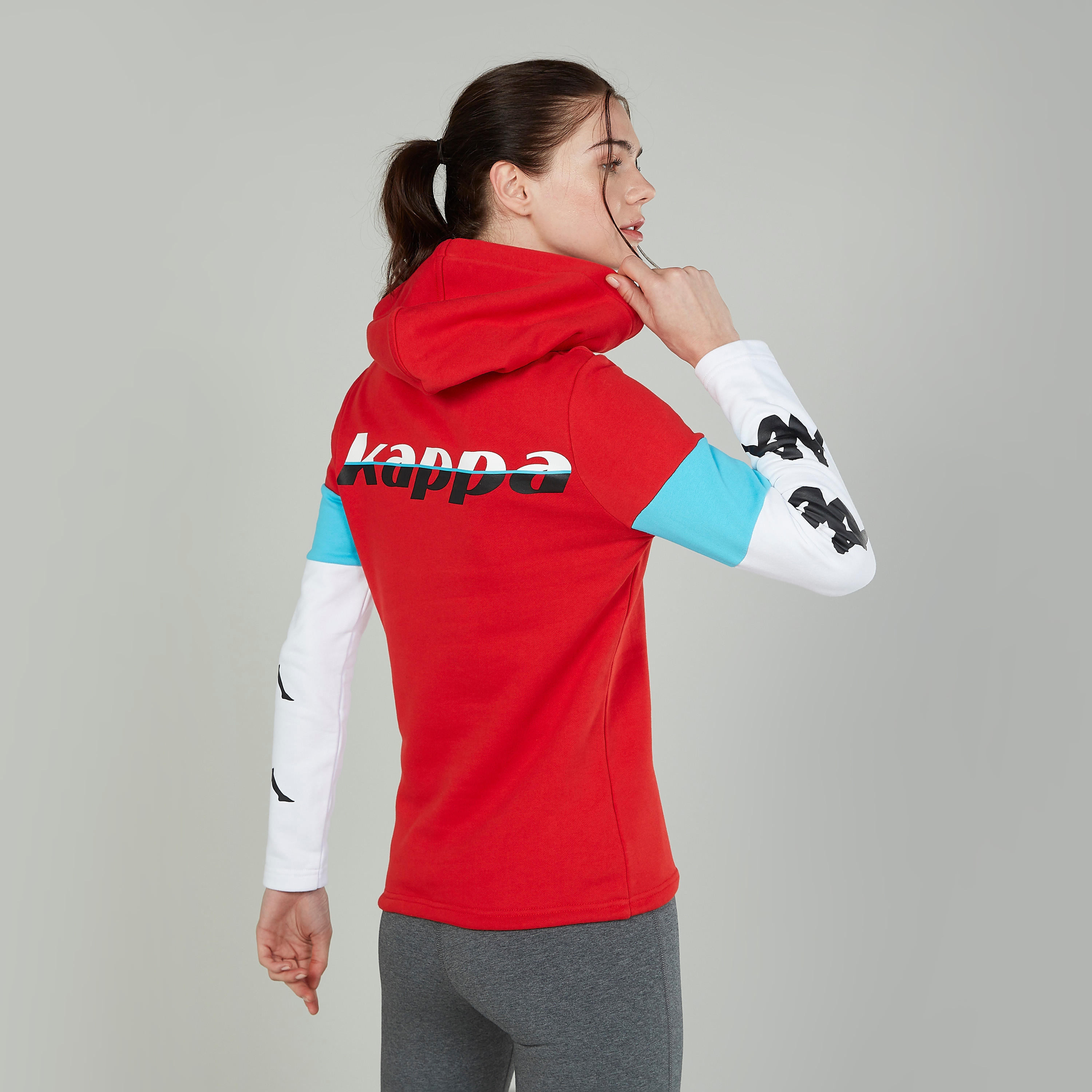Sustainable Kappa Printed Sweatshirt with Long Sleeves and Hood-women-clothing-sportswearandactivewear-hoodiesandsweatshirts-image-4