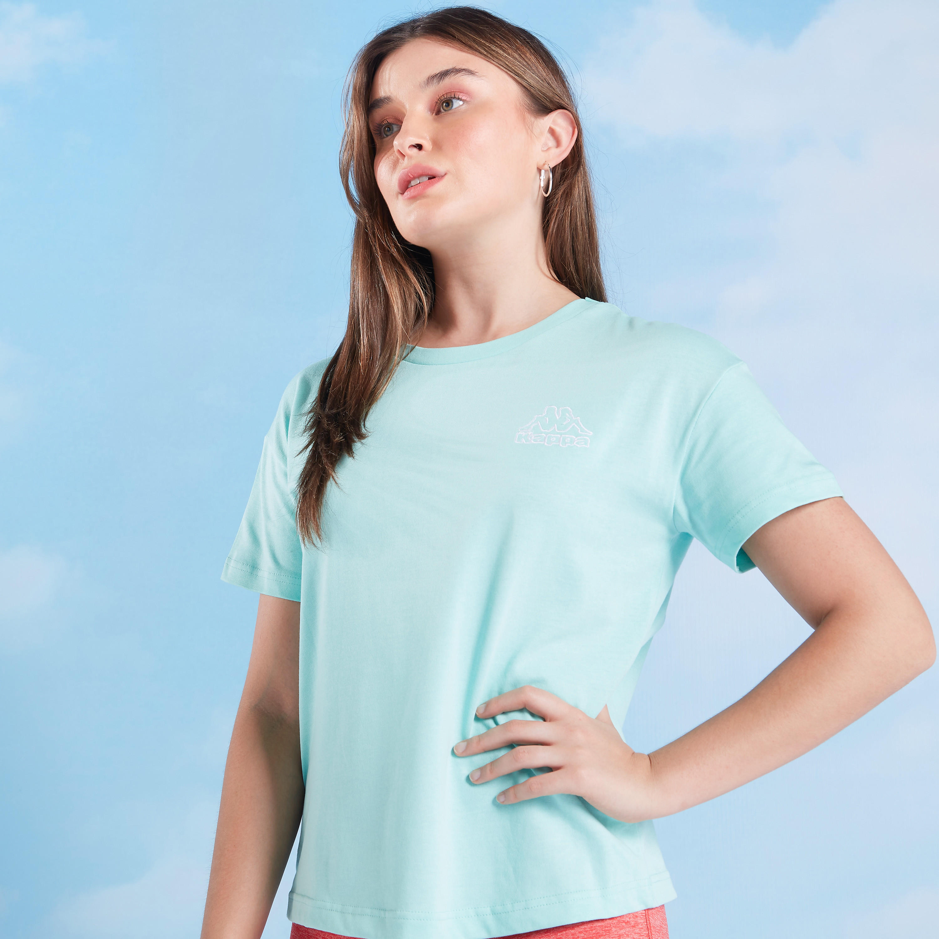 Kappa Plain T-shirt with Round Neck and Short Sleeves-women-clothing-sportswearandactivewear-tshirtsandvests-image-1