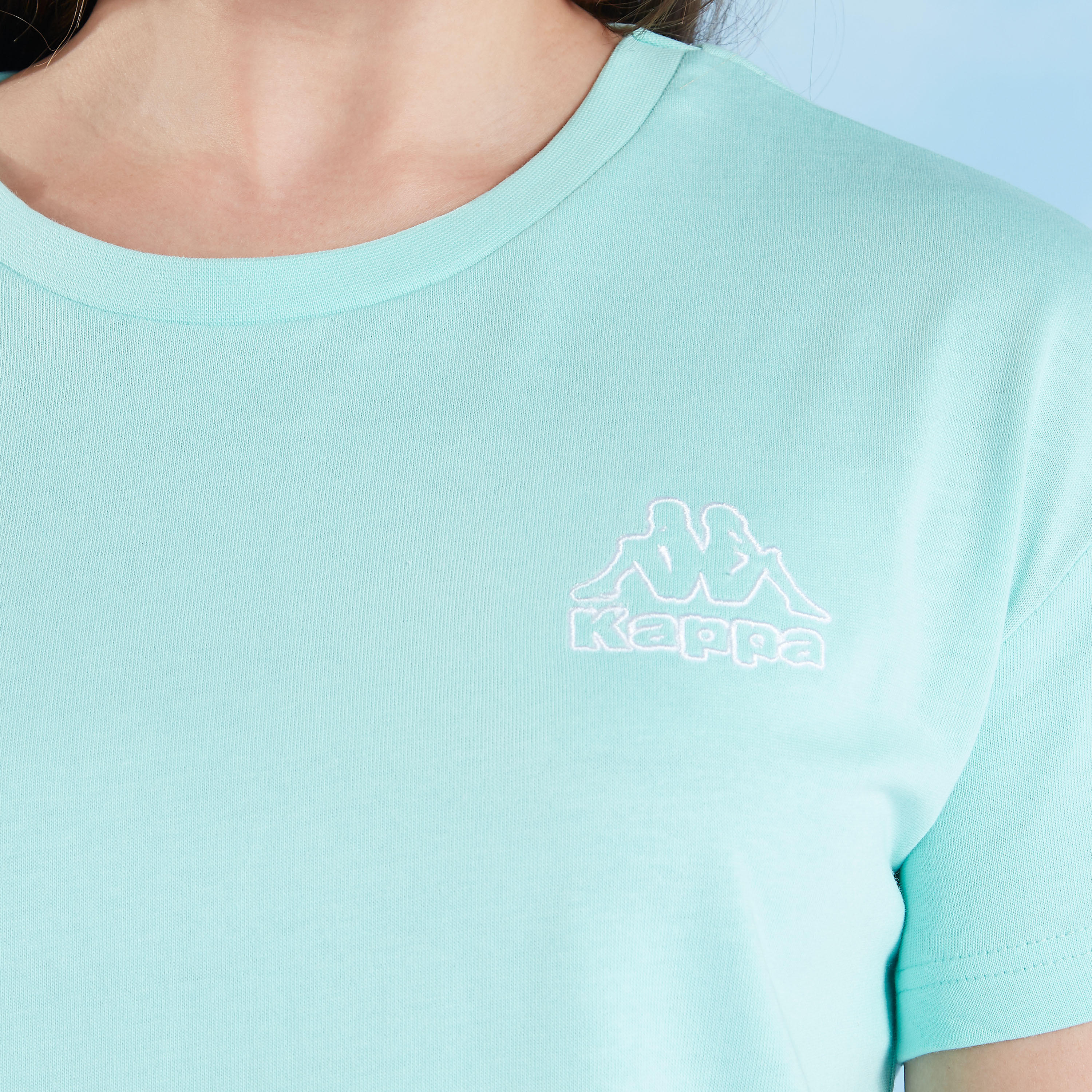 Kappa Plain T-shirt with Round Neck and Short Sleeves-women-clothing-sportswearandactivewear-tshirtsandvests-image-3
