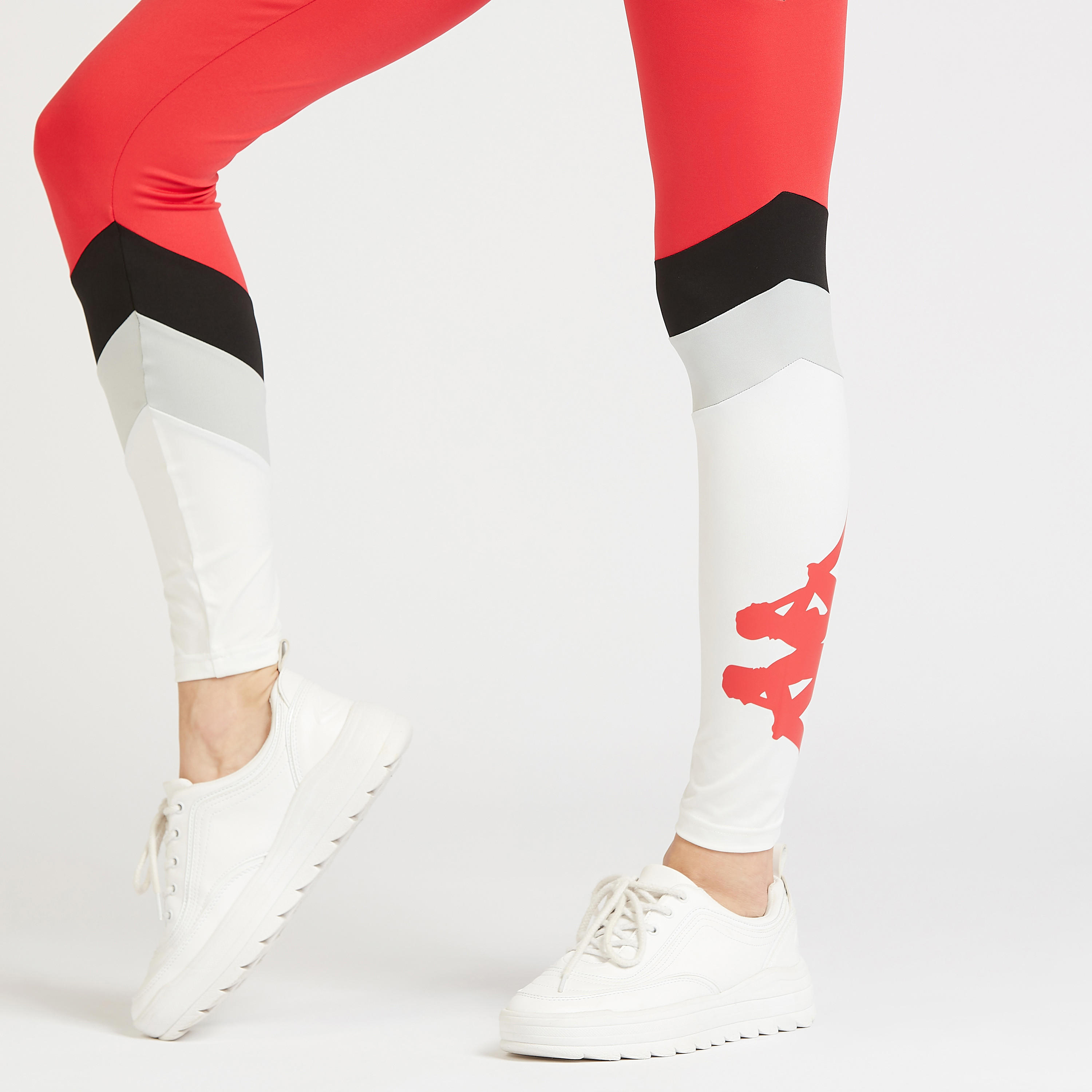 بنطلون ليقنز بقوالب ملونة وخصر مطّاطي من كابا-women-clothing-sportswearandactivewear-bottoms-image-3