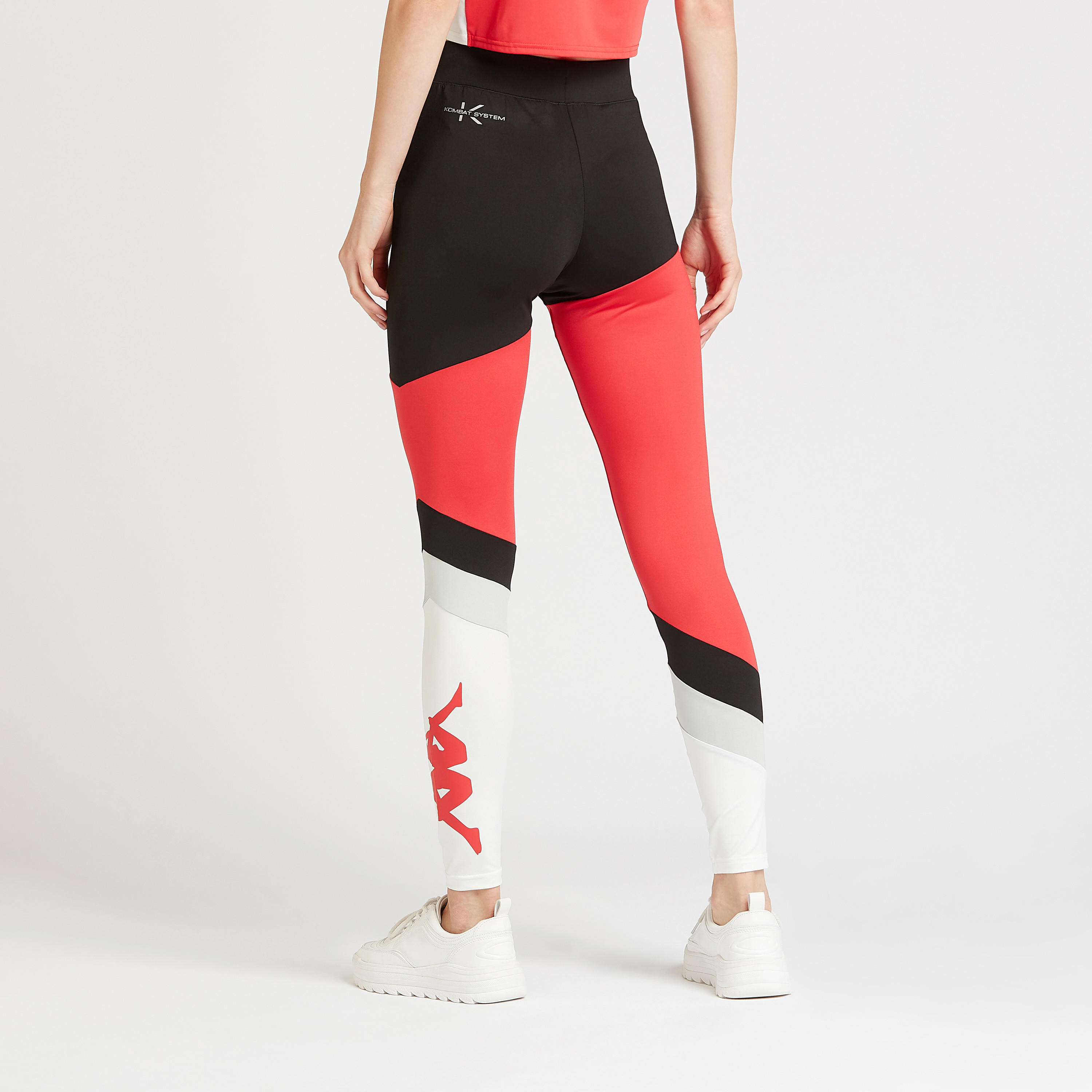 بنطلون ليقنز بقوالب ملونة وخصر مطّاطي من كابا-women-clothing-sportswearandactivewear-bottoms-image-4