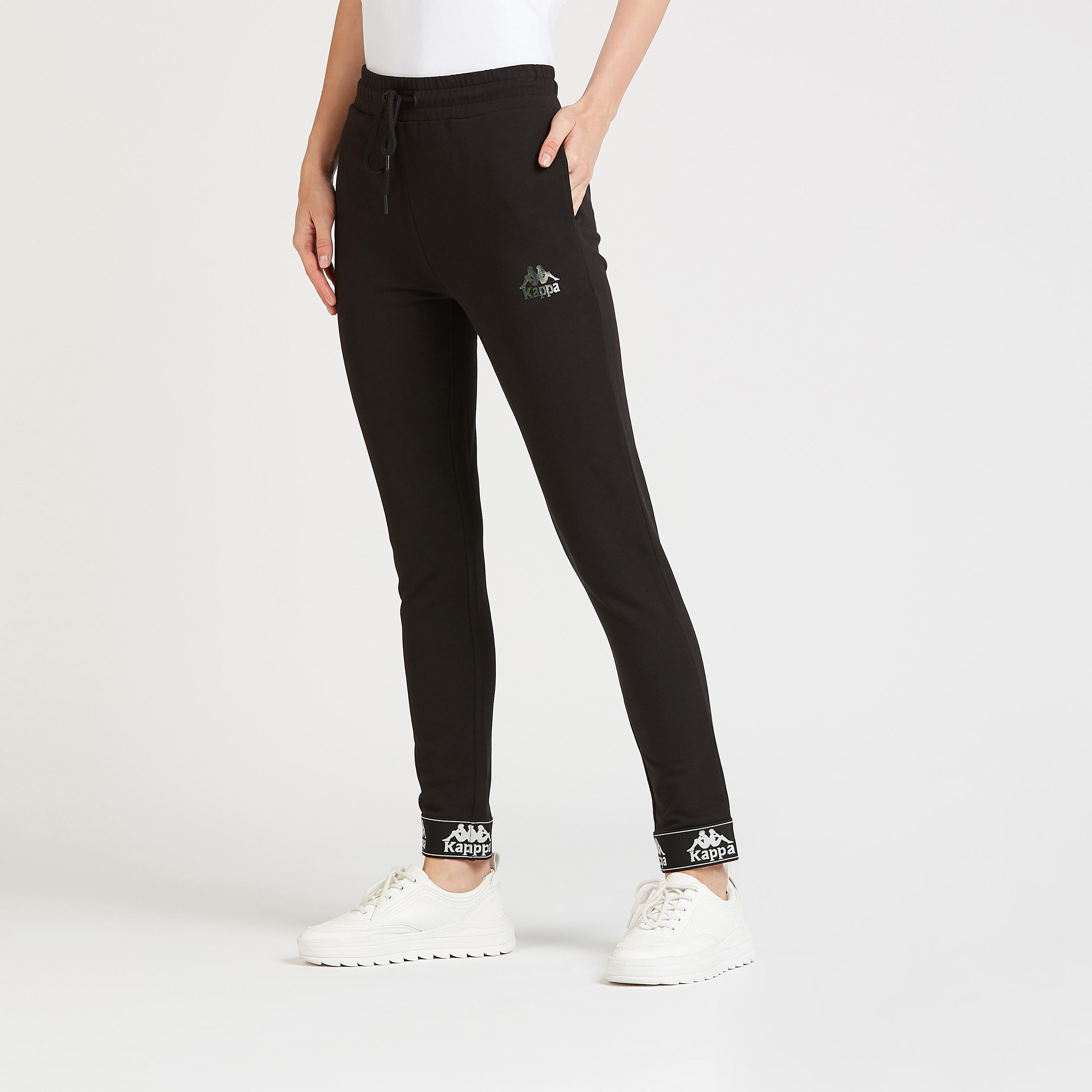 بنطلون رياضي طويل برباط وجيوب وطبعات من كابا-women-clothing-sportswearandactivewear-bottoms-image-1