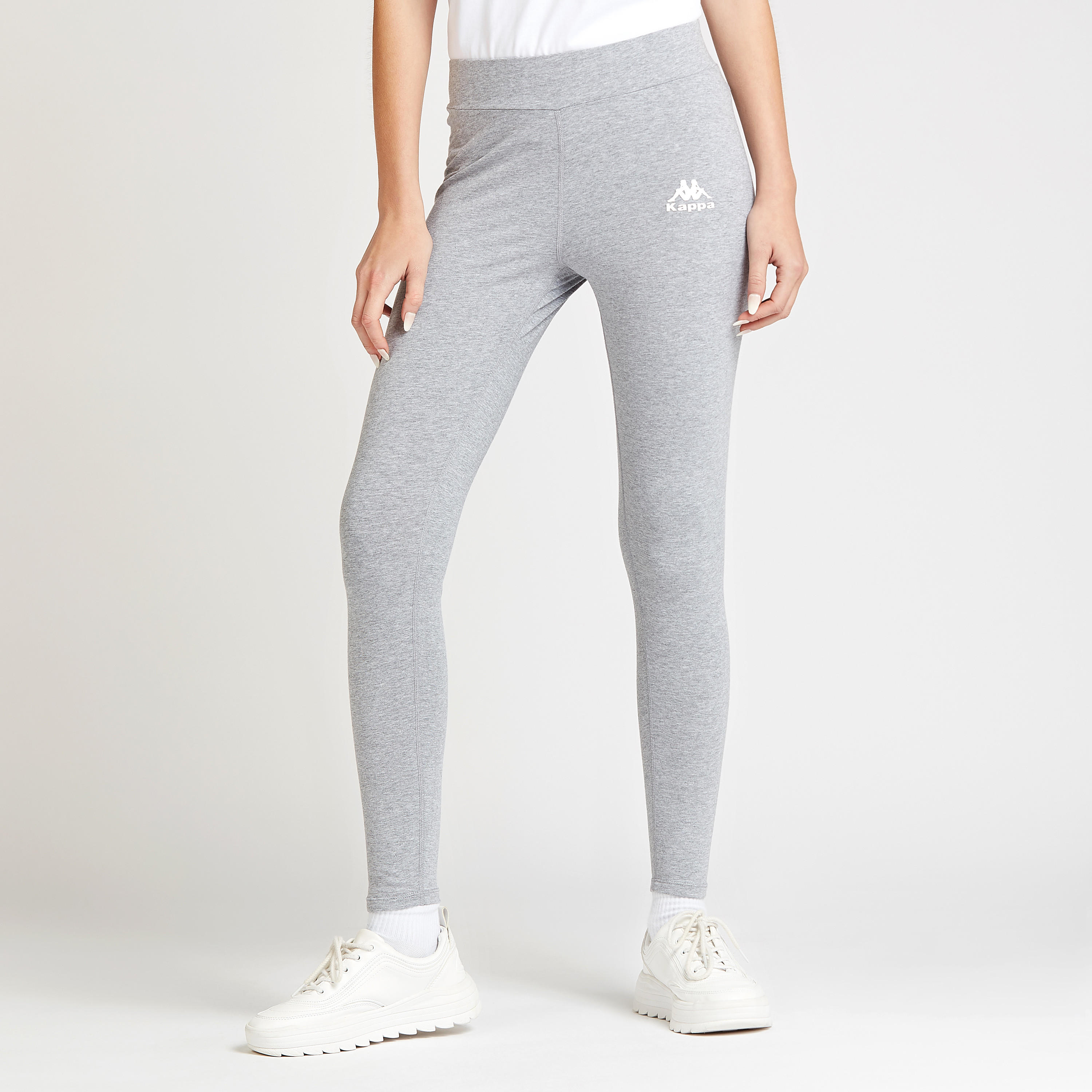 Kappa Full Length Solid Leggings with Elasticised Waistband-women-clothing-bottoms-leggings-image-1