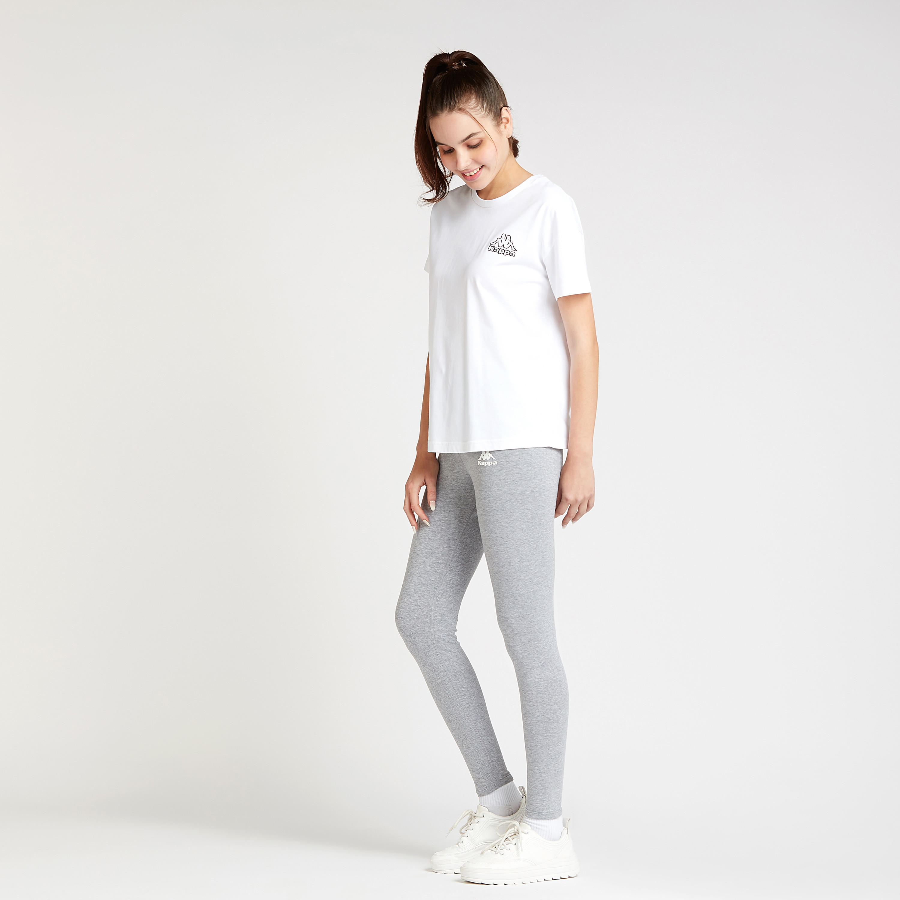 Kappa Full Length Solid Leggings with Elasticised Waistband-women-clothing-bottoms-leggings-image-2