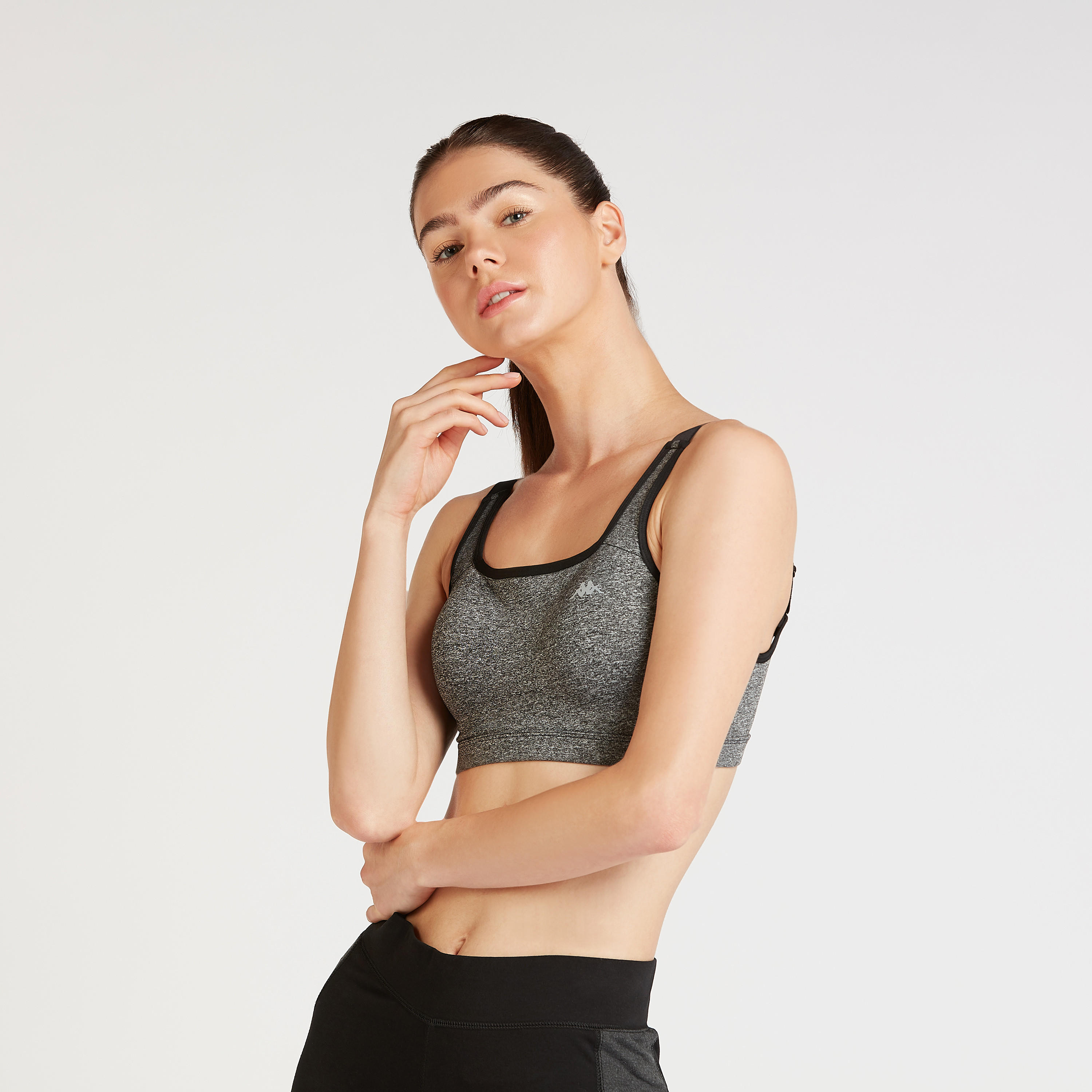 صدريّة رياضيّة بارزة الملمس بياقة مربّعة من كابا-sports-women-clothing-sportsbras-image-1