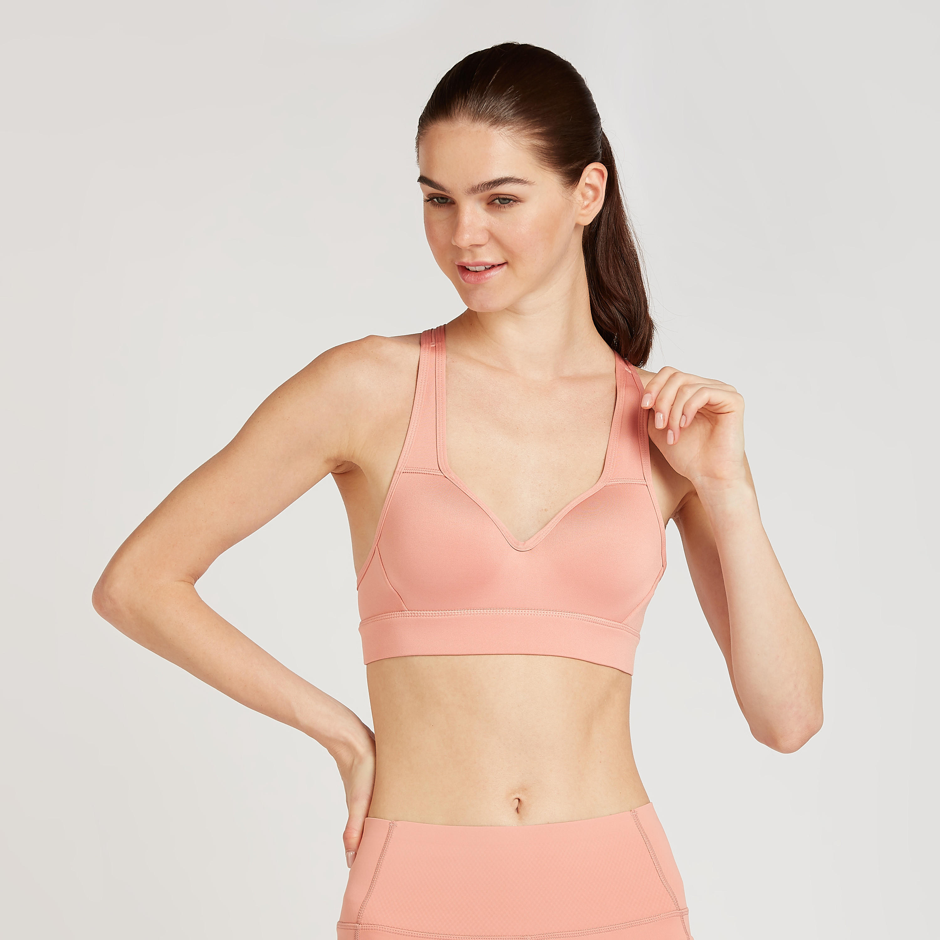صدريّة رياضيّة سادة مبطنة بظهر متقاطع و بخطّاف وحلقة إغلاق من كابا-sports-women-clothing-sportsbras-image-4