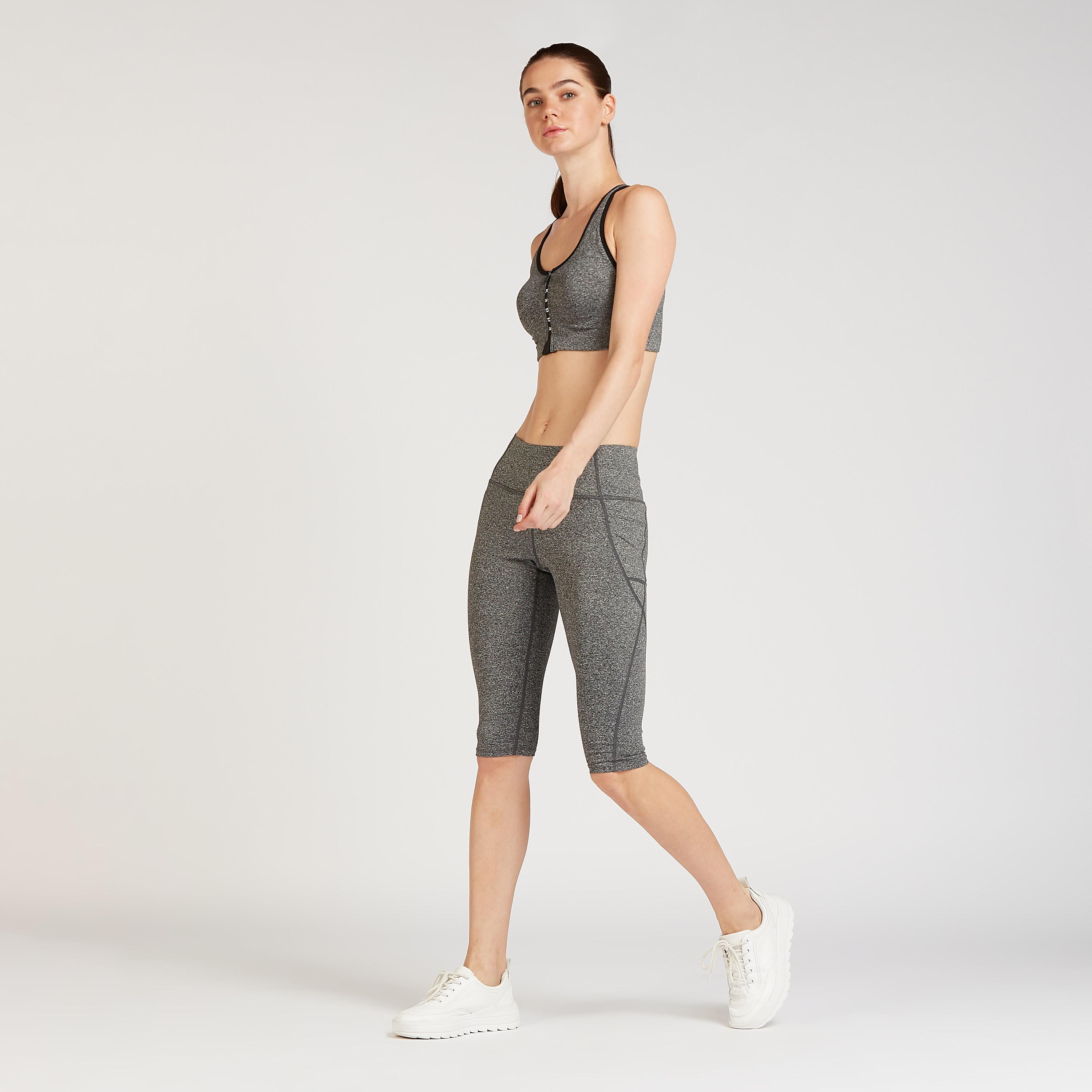 بنطلون ليقنز 3/4 سادة بخصر مطّاطي وجيوب من كابا-women-clothing-bottoms-leggings-image-2