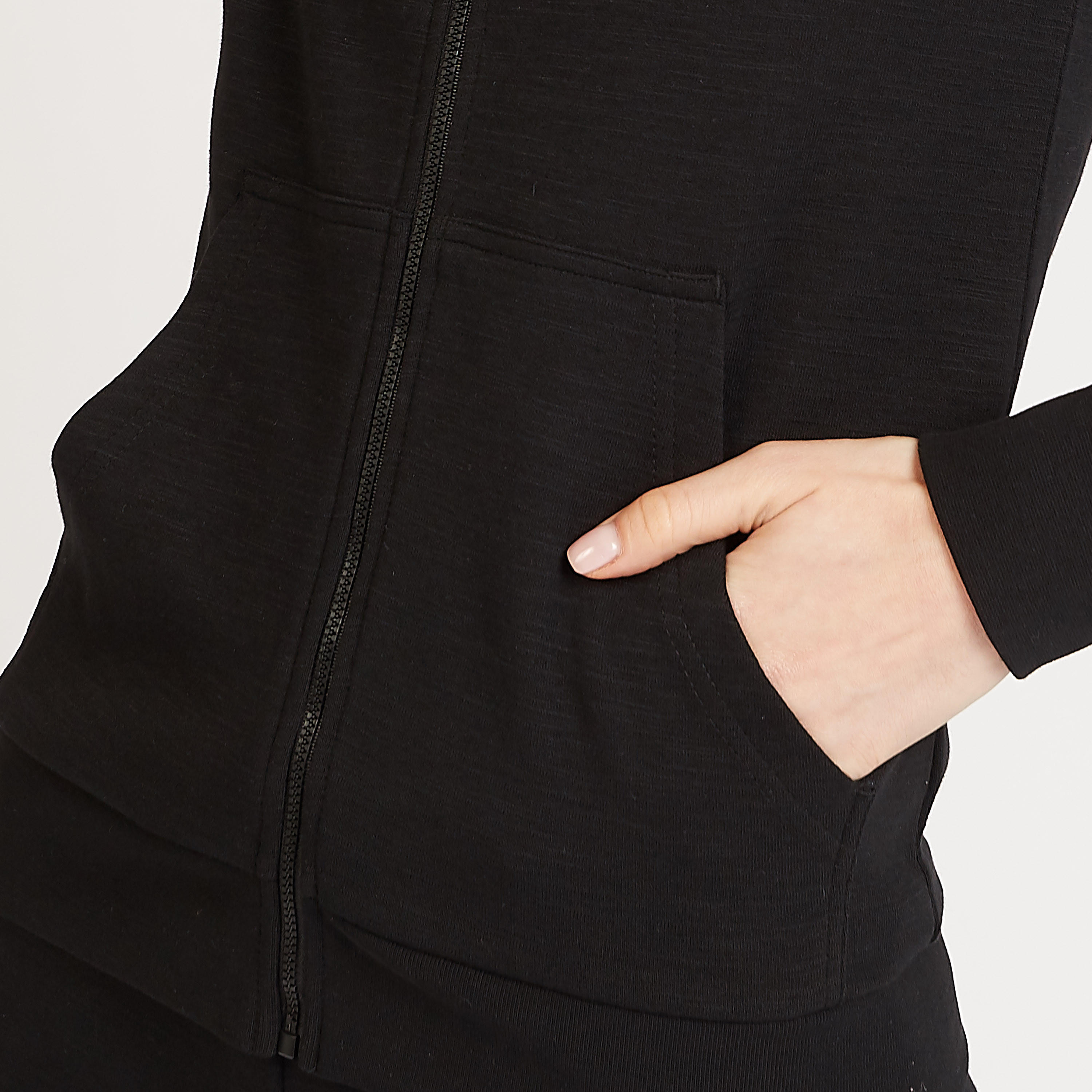 هودي بارز الملمس بتفاصيل جيوب من كابا-women-clothing-sportswearandactivewear-hoodiesandsweatshirts-image-5