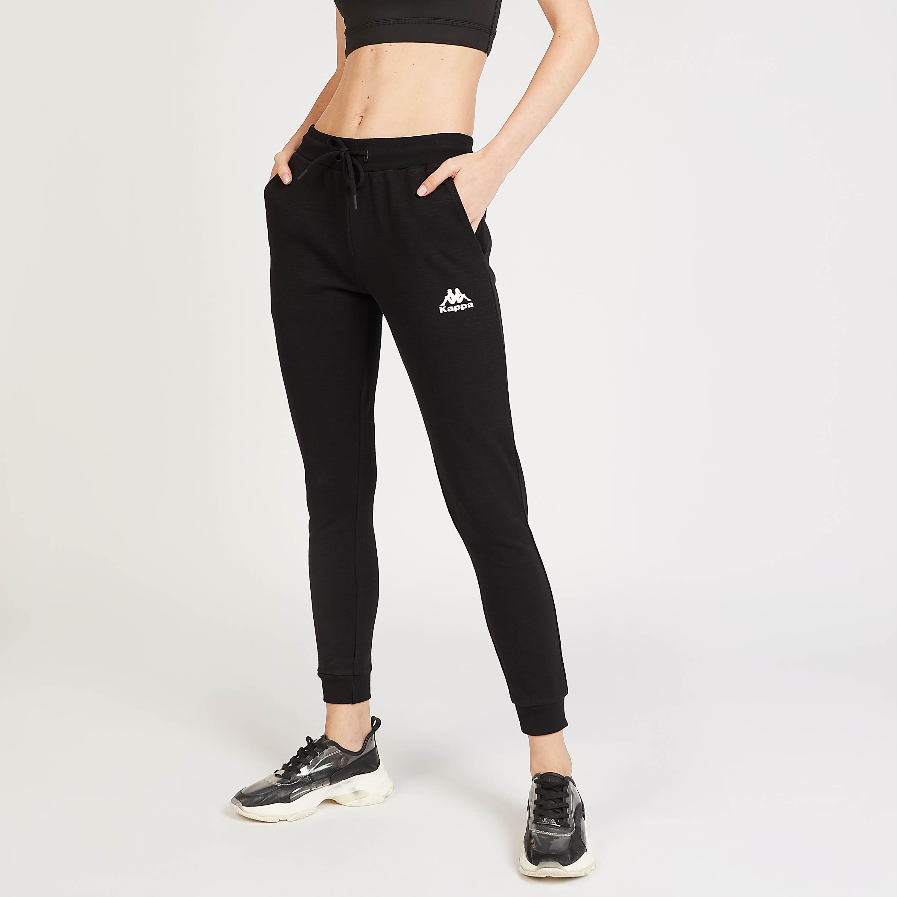 Kappa Solid Jog Pants with Pocket Detail and Drawstring-women-clothing-bottoms-joggers-image-1
