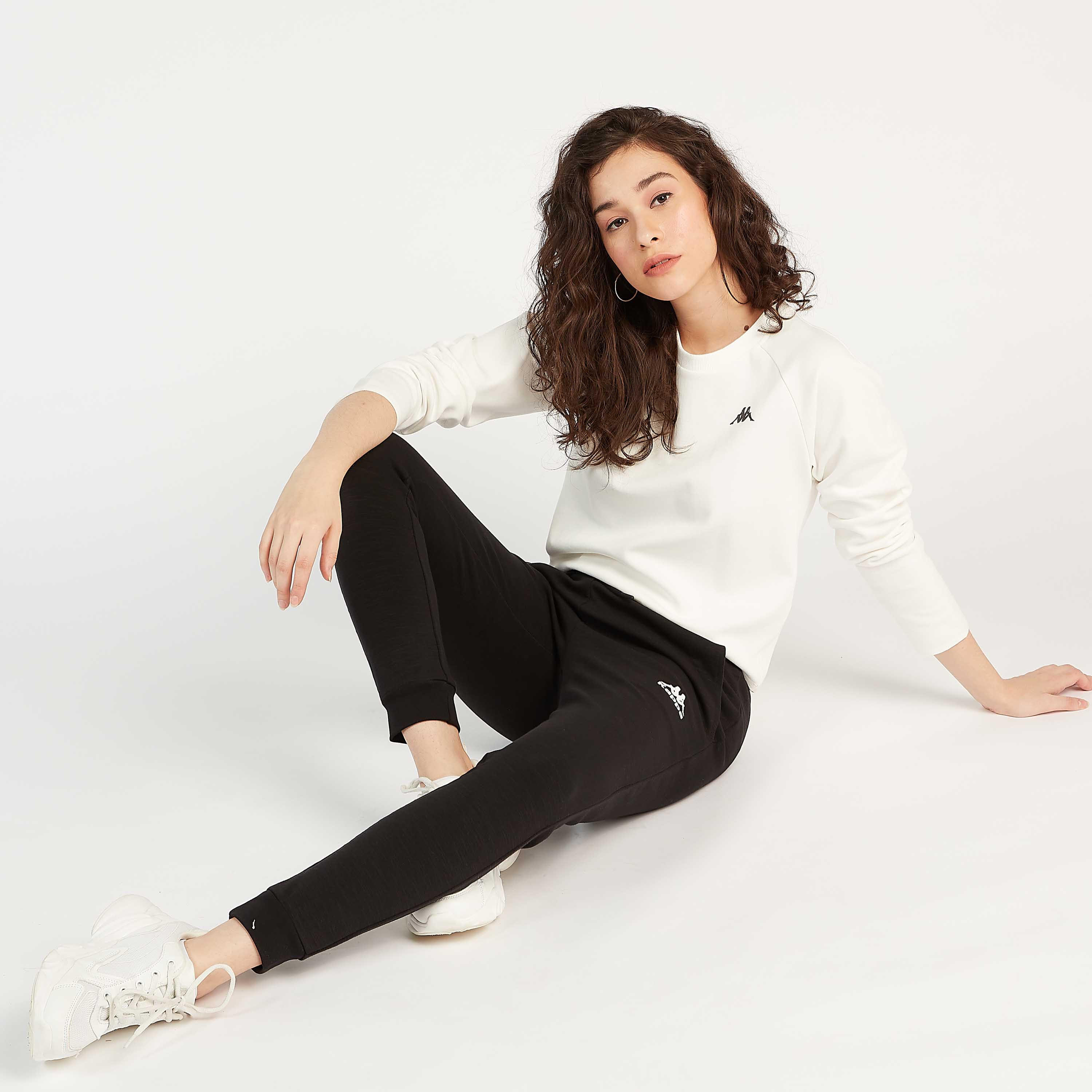 Sustainable Kappa Solid Sweatshirt with Long Sleeves-women-clothing-sportswearandactivewear-hoodiesandsweatshirts-image-2