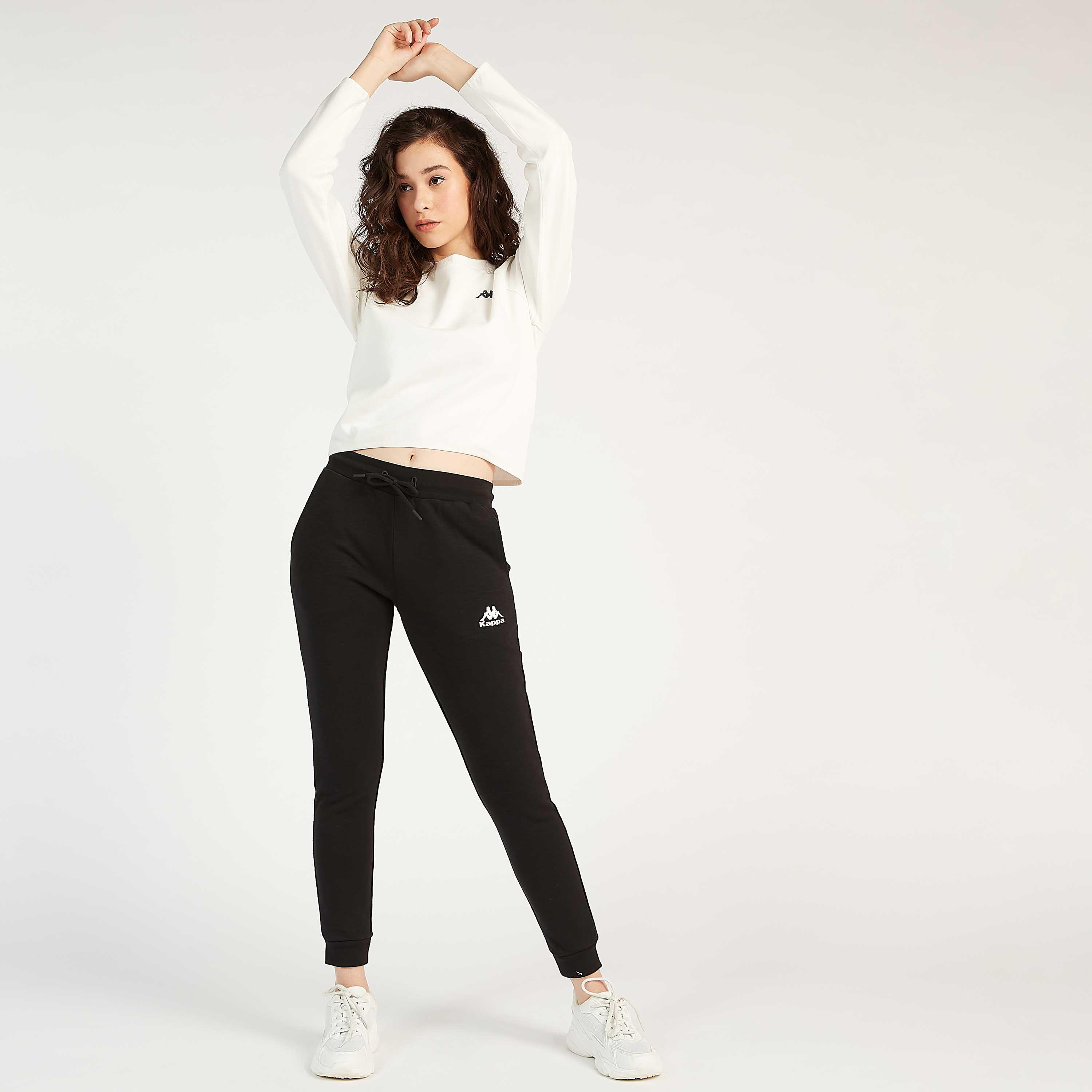 Sustainable Kappa Solid Sweatshirt with Long Sleeves-women-clothing-sportswearandactivewear-hoodiesandsweatshirts-image-4
