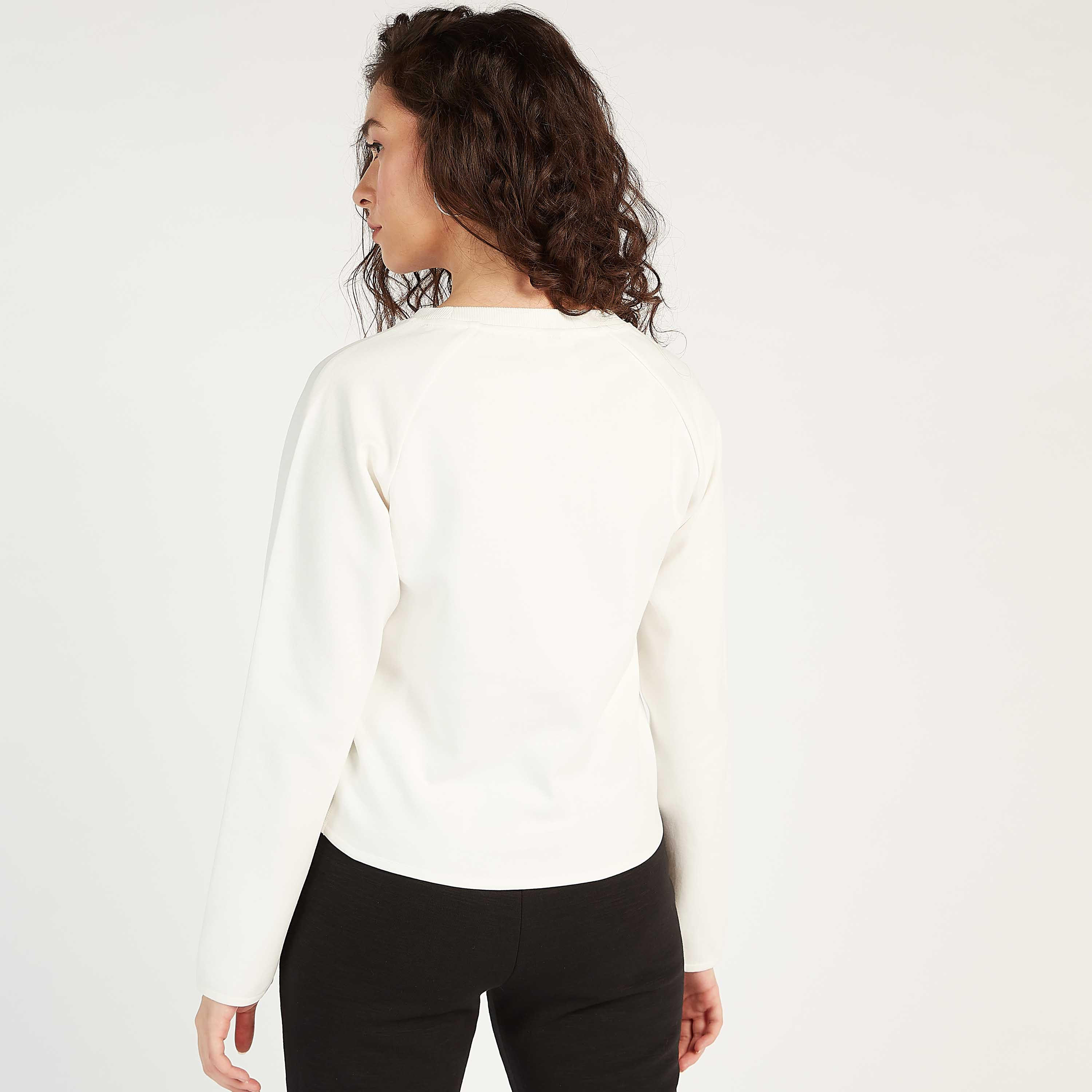 Sustainable Kappa Solid Sweatshirt with Long Sleeves-women-clothing-sportswearandactivewear-hoodiesandsweatshirts-image-5