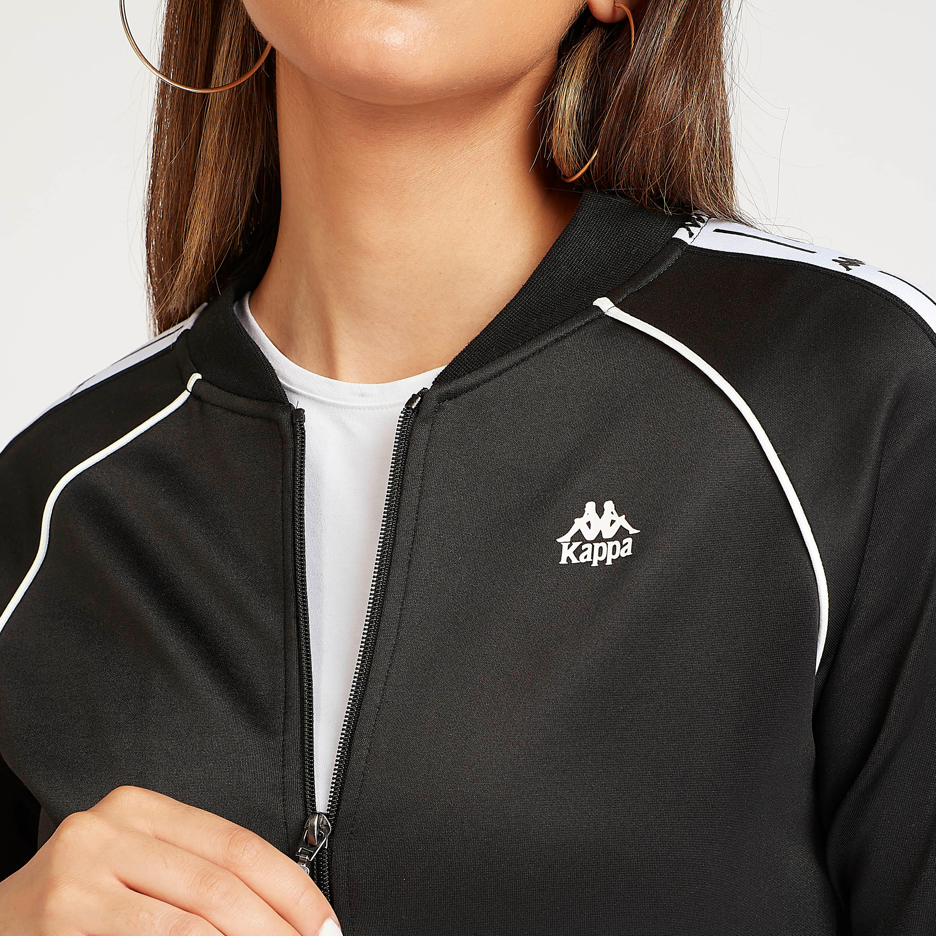 Kappa Logo Print Jacket with Long Sleeves-women-clothing-sportswearandactivewear-coatsandjackets-jackets-image-8