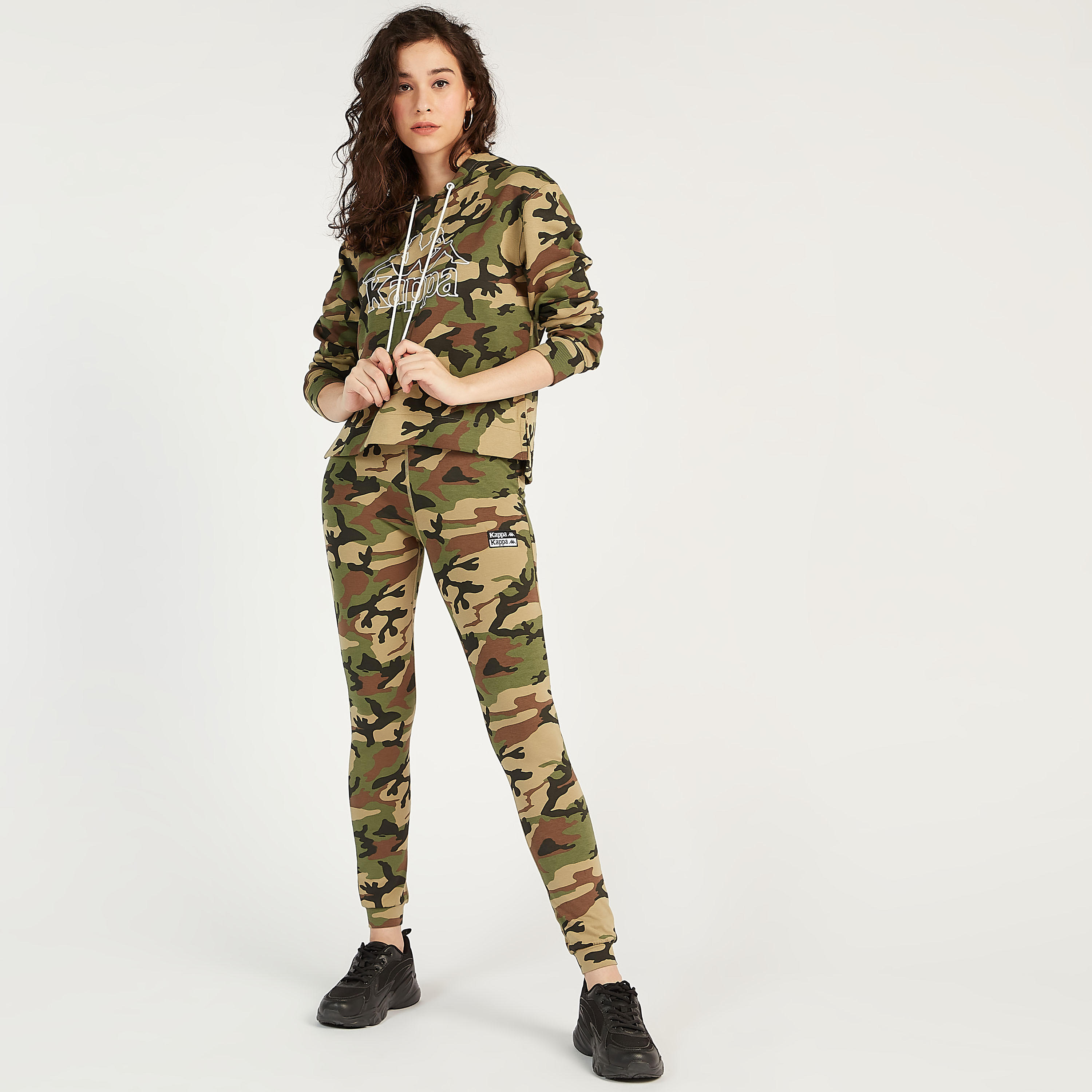 Sustainable Kappa Camouflage Print Joggers with Elasticated Waistband-women-clothing-bottoms-joggers-image-2