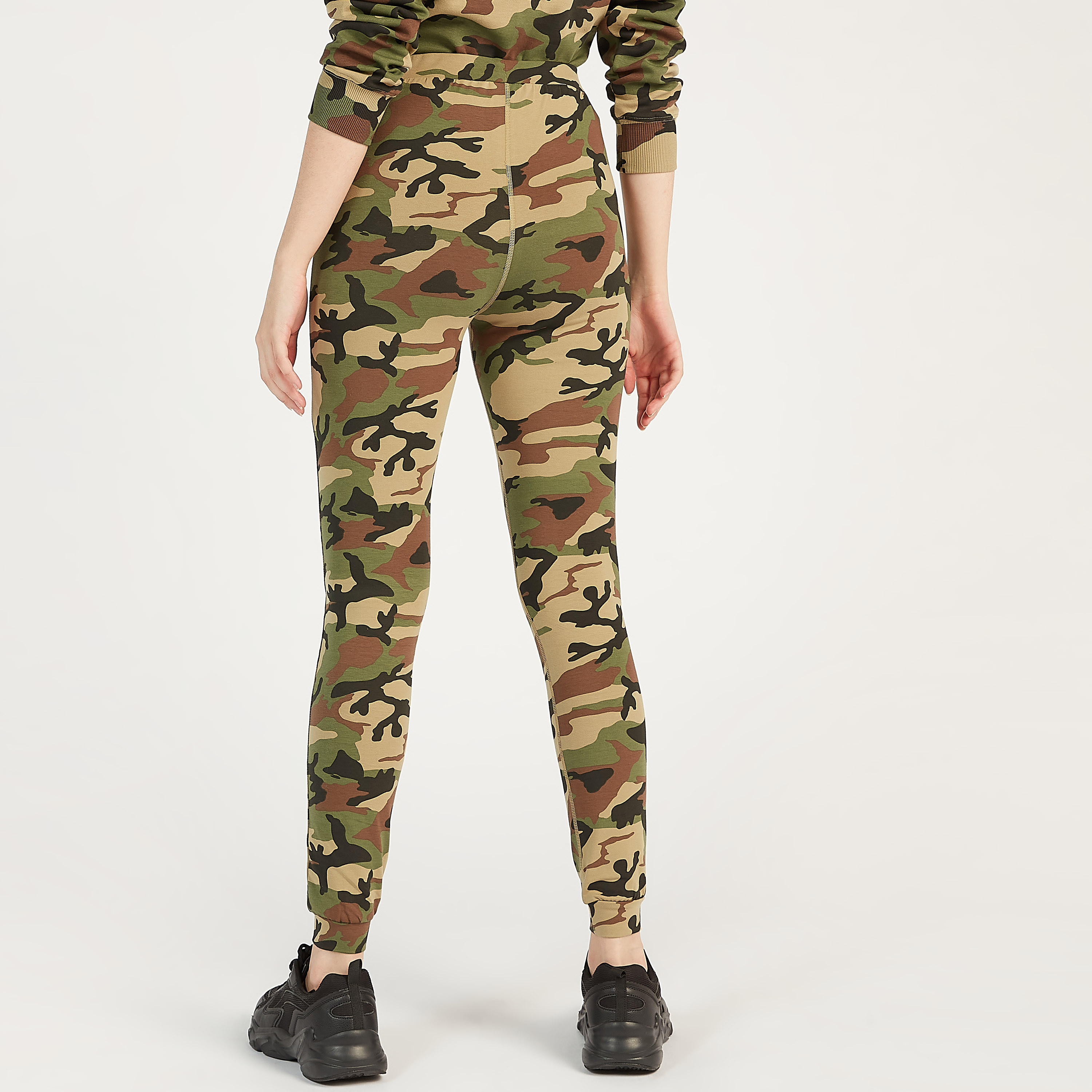 Sustainable Kappa Camouflage Print Joggers with Elasticated Waistband-women-clothing-bottoms-joggers-image-4
