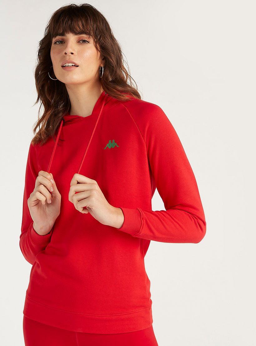 هودي بتفاصيل شعار وأكمام من كابا-women-clothing-sportswearandactivewear-hoodiesandsweatshirts-image-1