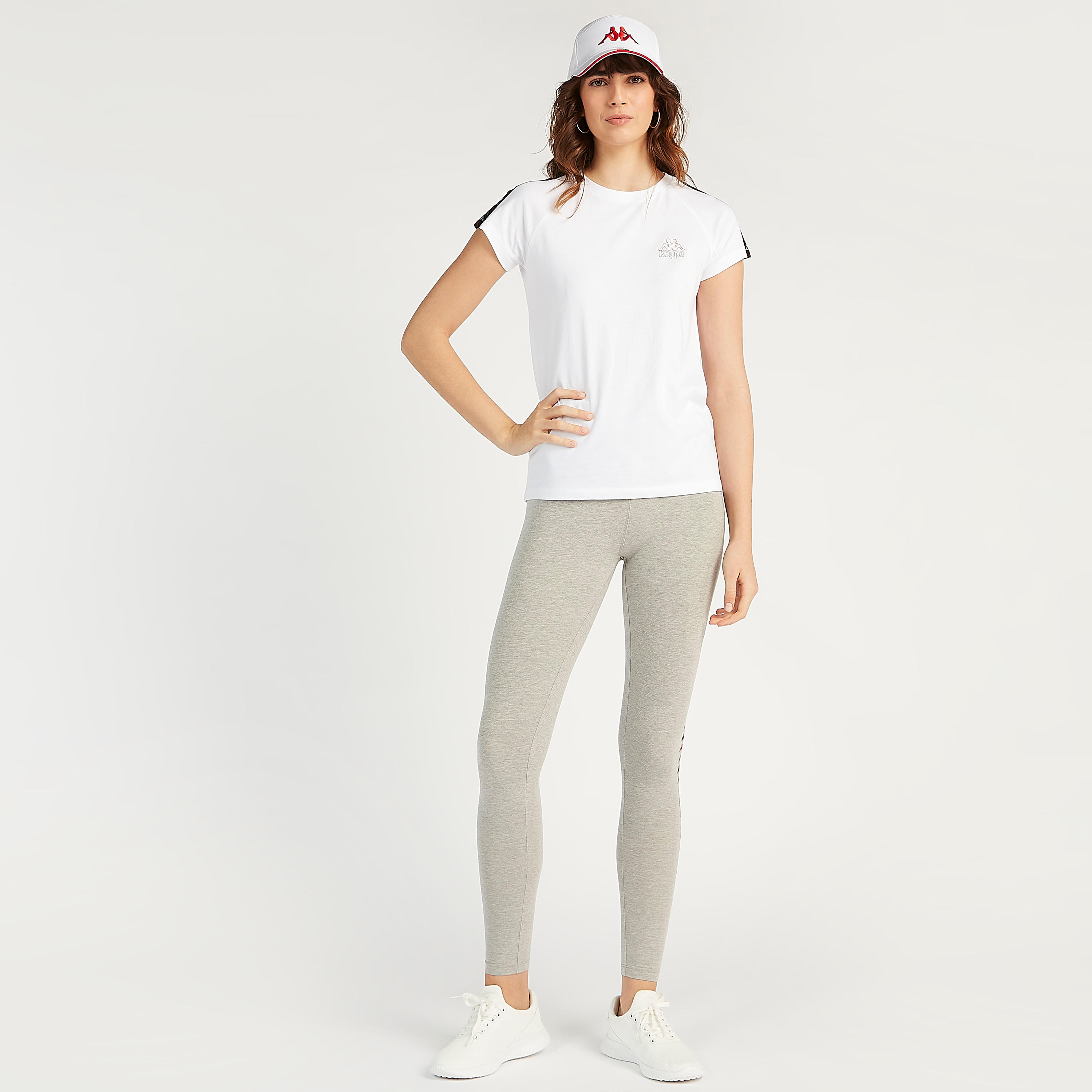 بنطلون رياضي بطبعات شعار وخصر مطّاطي من كابا-women-clothing-bottoms-leggings-image-2