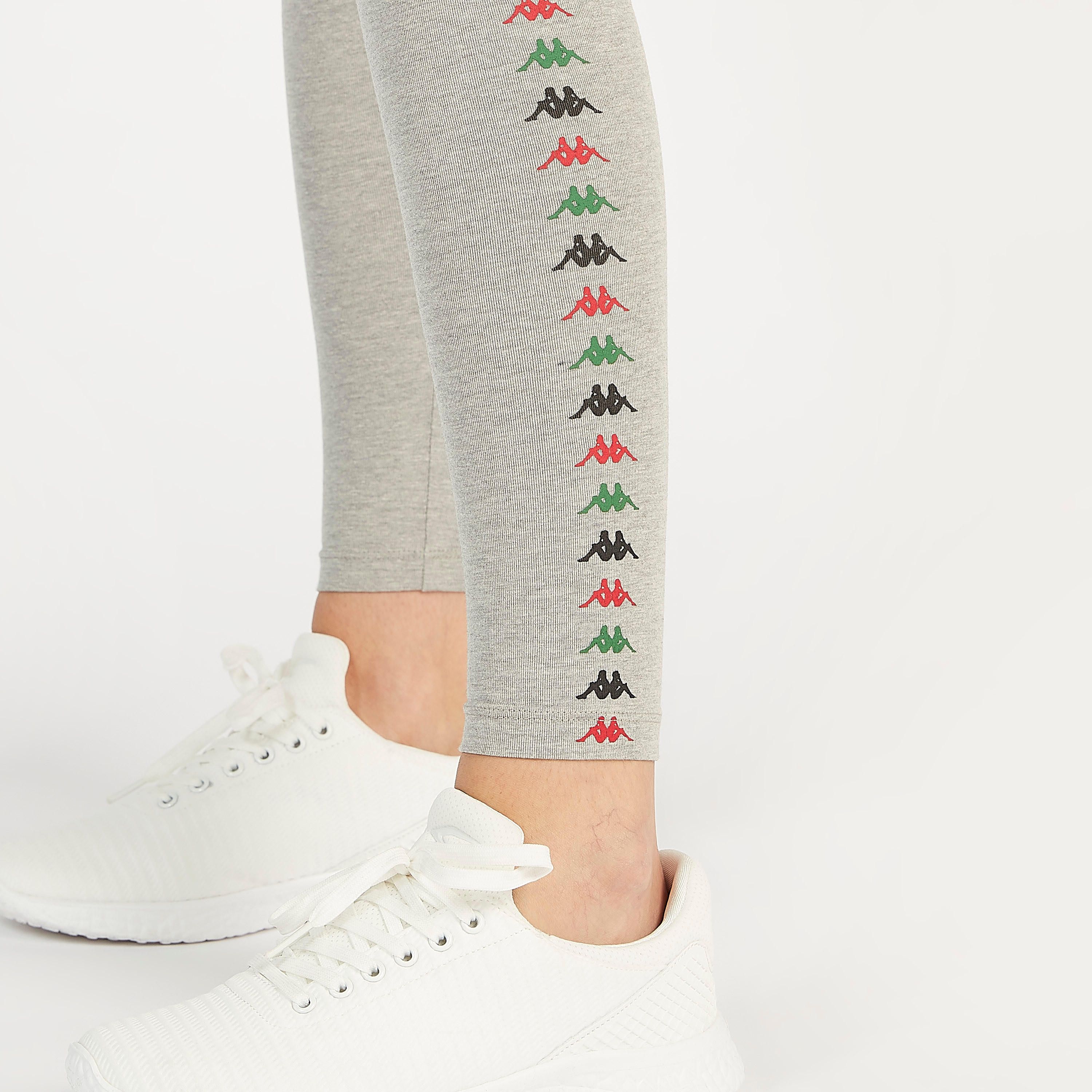 بنطلون رياضي بطبعات شعار وخصر مطّاطي من كابا-women-clothing-bottoms-leggings-image-3