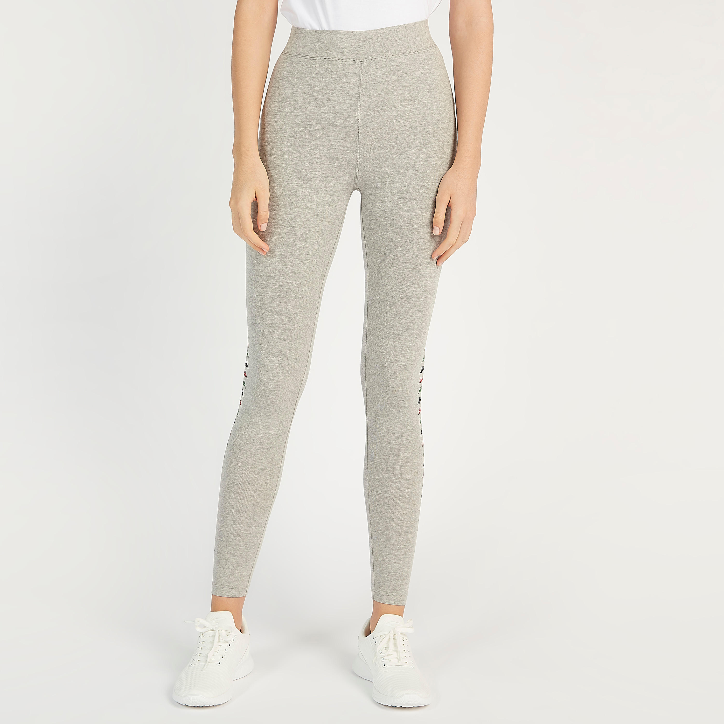 بنطلون رياضي بطبعات شعار وخصر مطّاطي من كابا-women-clothing-bottoms-leggings-image-5